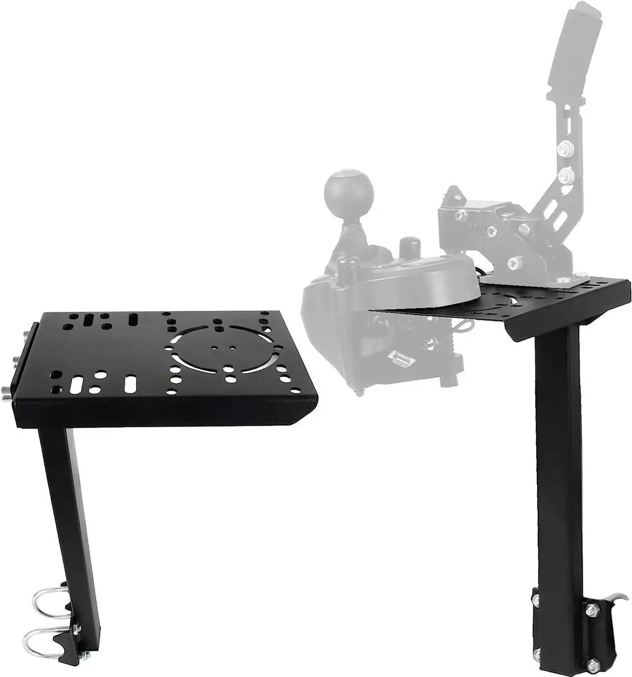 Alt view image 3 of 5 - Minneer Racing Simulator Game Stand Joystick Shifter Accessory,Supports Simultaneous Installation of Shifter Handbrake,fits Logitech Thrustmaster A10C, With Bolt,only for some Racing Wheel Stand