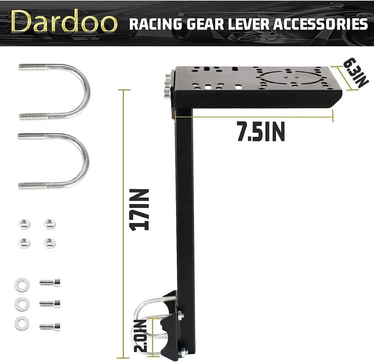 Alt view image 2 of 5 - Minneer Racing Simulator Game Stand Joystick Shifter Accessory,Supports Simultaneous Installation of Shifter Handbrake,fits Logitech Thrustmaster A10C, With Bolt,only for some Racing Wheel Stand