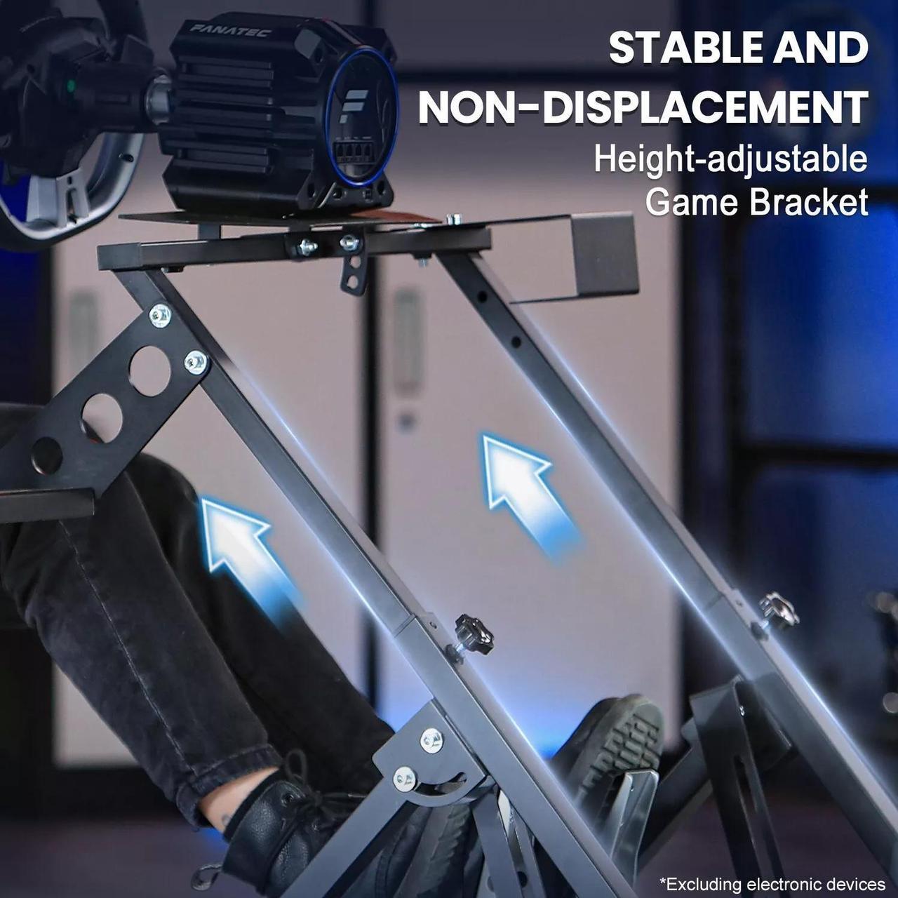 Alt view image 2 of 7 - Minneer Racing Wheel Stand Adjustable for Logitech G25 G27 G29 G920 Driving Simulator for PC,PS4,Xbox Racing Wheel Shifter and Pedals Stand