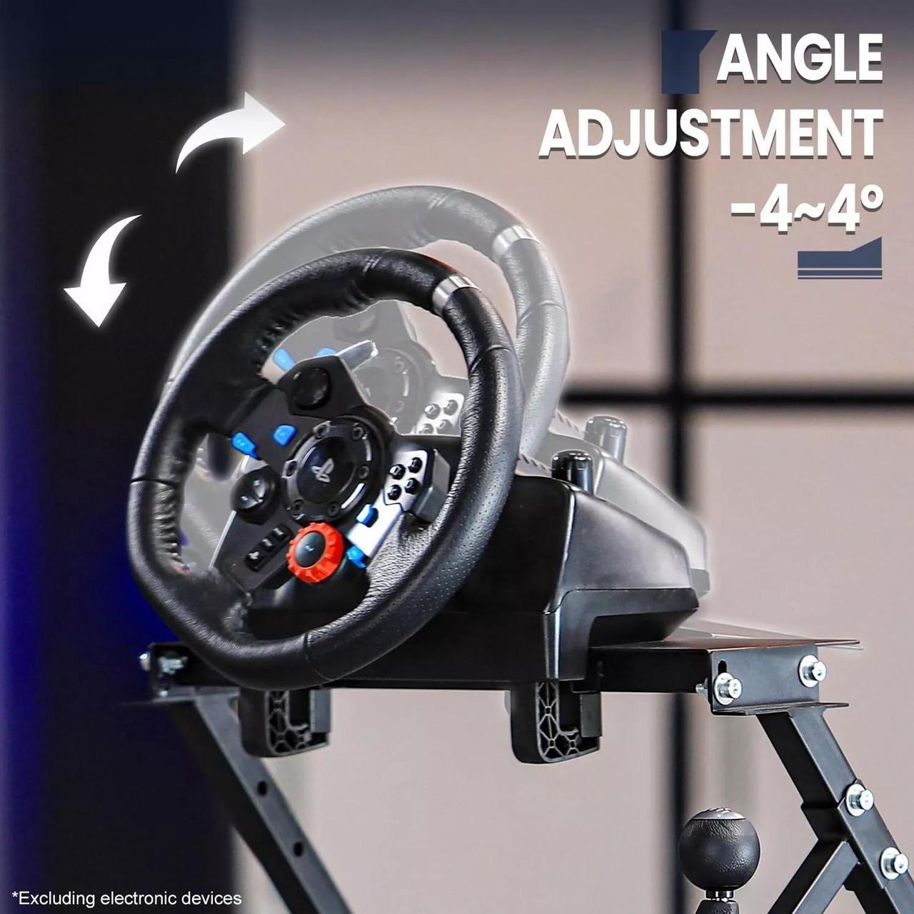 Alt view image 2 of 5 - Minneer Racing Steering Wheel Stand with Pro Reinforced Parts Fit for Logitech G25,G27,G29,G920 Gaming Racing Simulator Cockpit Wheel, Pedals Not Include