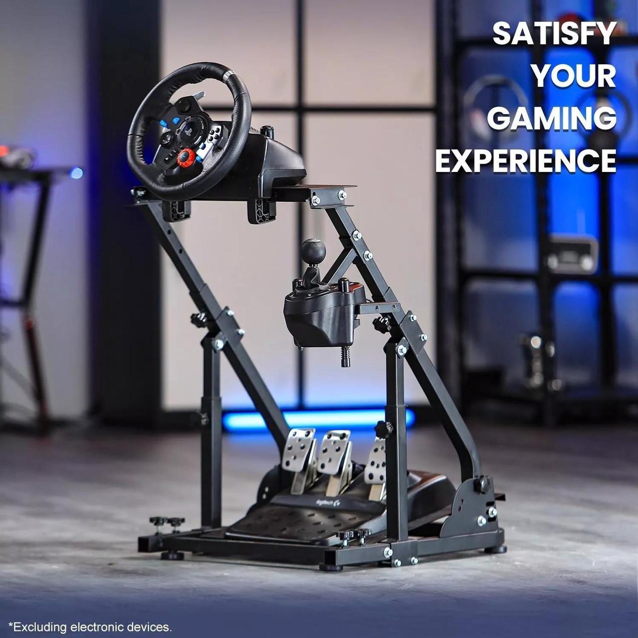 Main image of Minneer Racing Steering Wheel Stand with Pro Reinforced Parts Fit for Logitech G25,G27,G29,G920 Gaming Racing Simulator Cockpit Wheel, Pedals Not Include