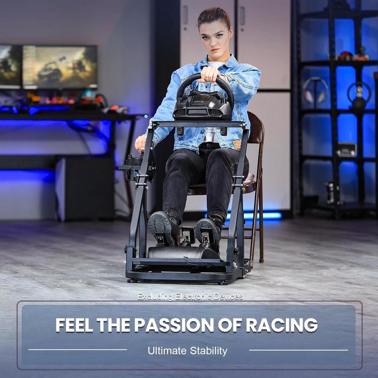 Alt view image 5 of 5 - Minneer Racing Steering Wheel Stand with Pro Reinforced Parts Fit for Logitech G25,G27,G29,G920 Gaming Racing Simulator Cockpit Wheel, Pedals Not Include