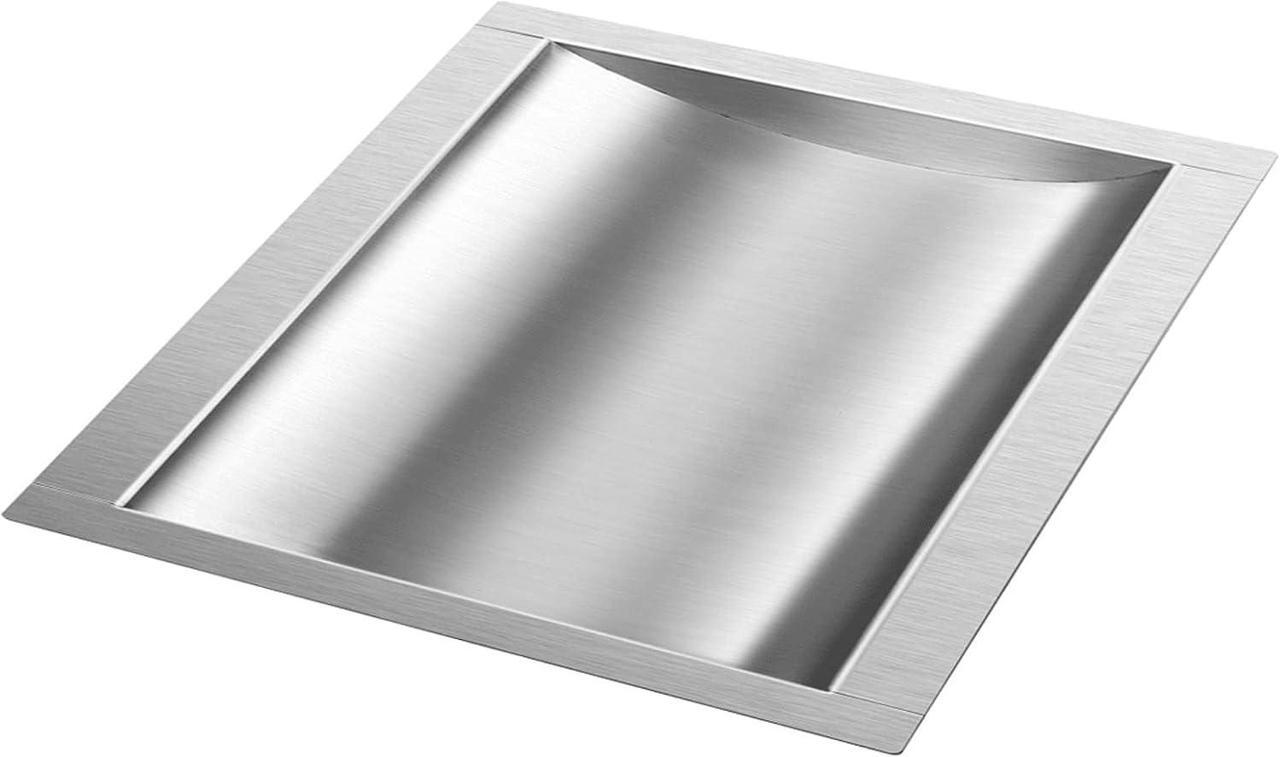 Main image of Minneer 10 L * 8 W * 1.6 H Drop-in Deal Tray All Brushed 304 Stainless Steel Window Tray High Standard