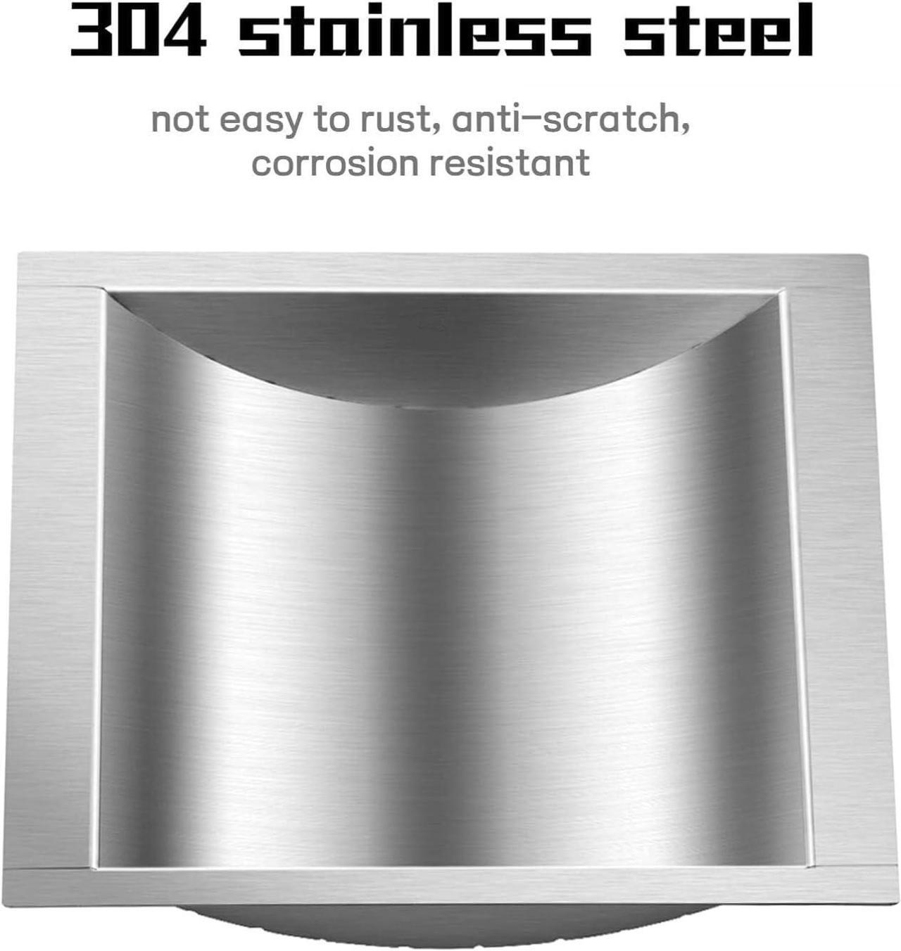 Alt view image 2 of 6 - Minneer 10 L * 8 W * 1.6 H Drop-in Deal Tray All Brushed 304 Stainless Steel Window Tray High Standard