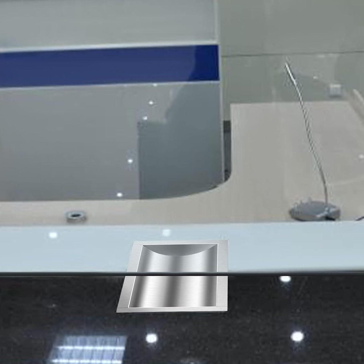Alt view image 6 of 6 - Minneer 10 L * 8 W * 1.6 H Drop-in Deal Tray All Brushed 304 Stainless Steel Window Tray High Standard