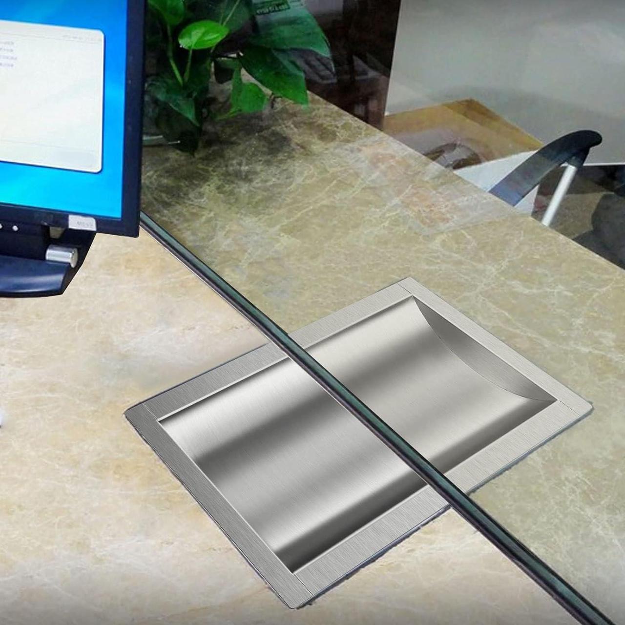 Alt view image 5 of 6 - Minneer 10 L * 8 W * 1.6 H Drop-in Deal Tray All Brushed 304 Stainless Steel Window Tray High Standard