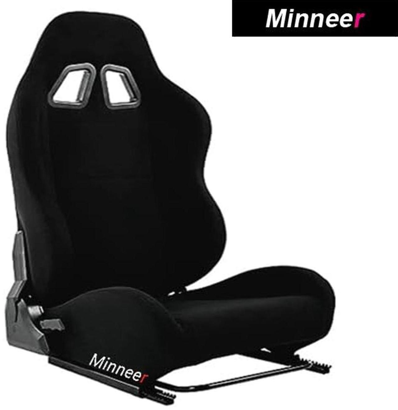 Main image of Minneer Racing Gaming Simulator Cockpit Frame Seat Fit for Logitech/Thrustmaster G27 G29 G920 TX PXN with Adjustable Double Slide,Adapt Racing Wheel Stand Chair,Video Game Seats