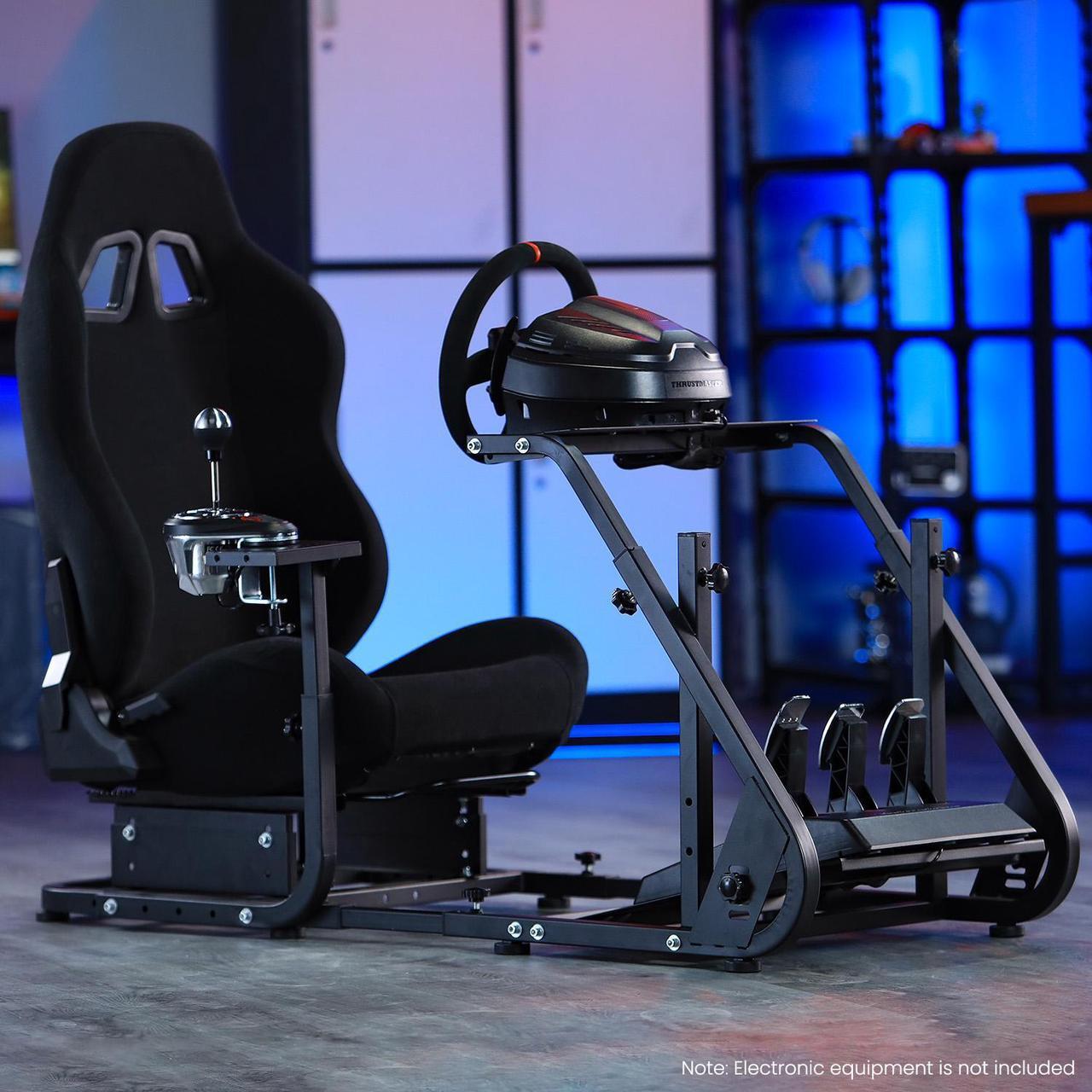 Main image of Minneer Racing Simulator Cockpit with Comfortable Gaming Seat Mountable Monitor Stand Fit for Logitech/Thrustmaster/Fanatec G25 G27 G29 T248 T300, Gaming Steering Wheel Stand.