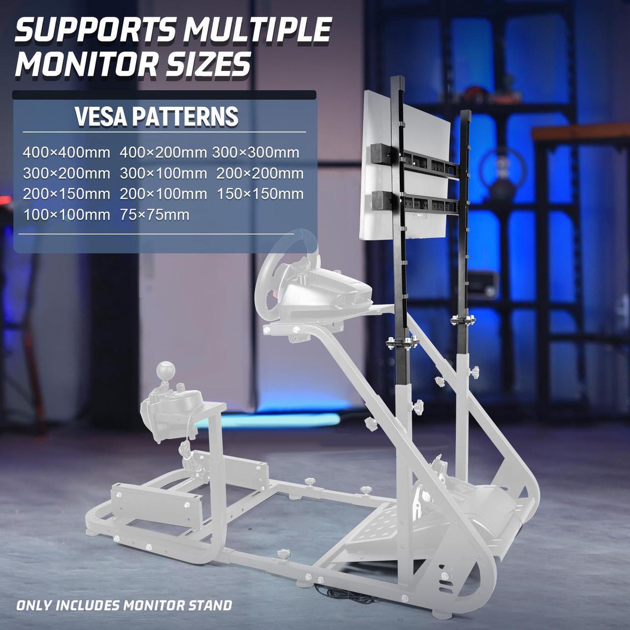 Alt view image 5 of 7 - Minneer Monitor Stand Adjustable TV Position, Height Screen Monitor Mount Supports Screens from 24 to 60 inches Sim Racing Tv Stand Suitable for TVs & PC Monitors (Proprietary Parts for Cockpit 37)
