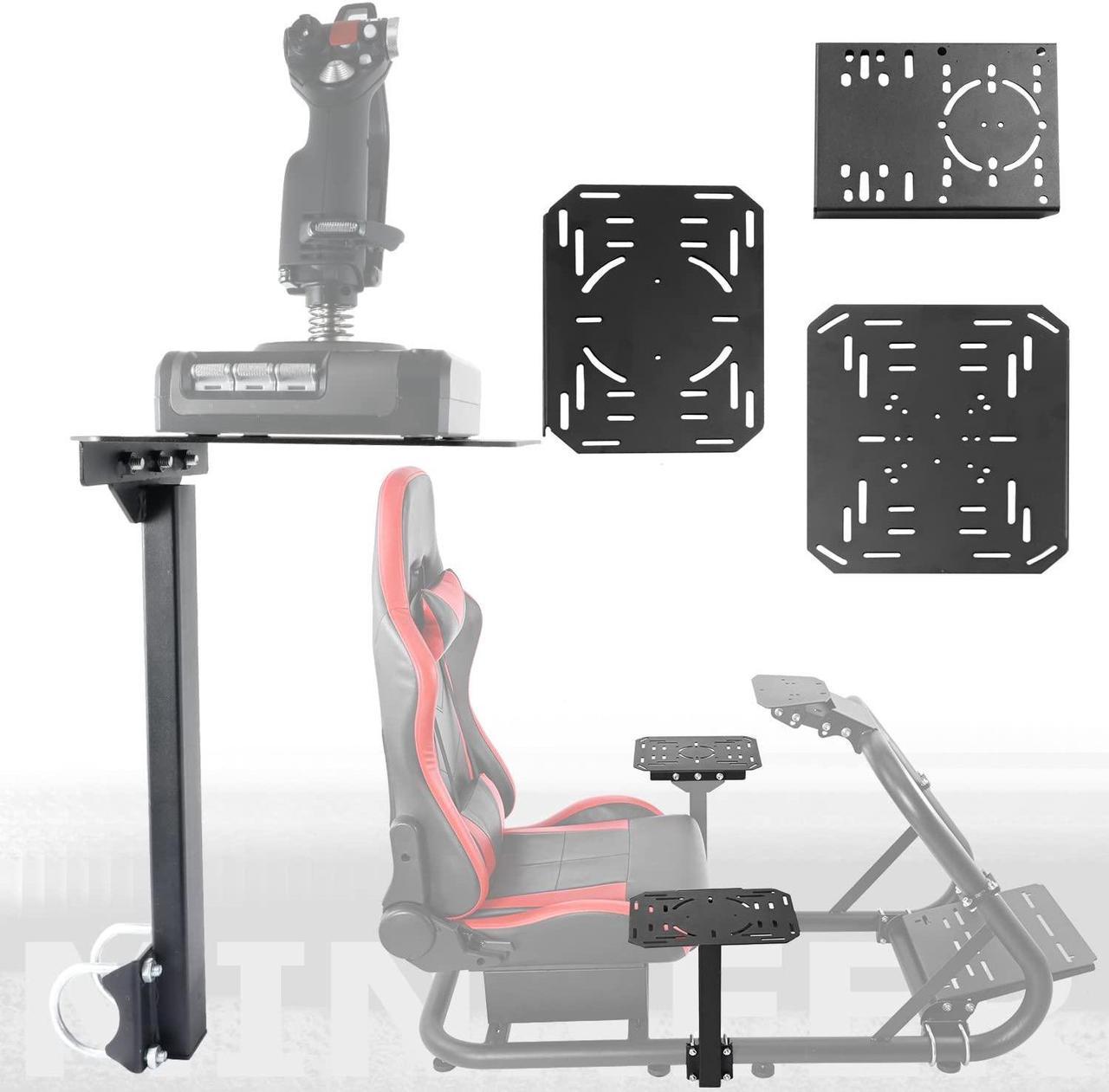 Minneer Gaming Controller/Joystick Platform Accessories of 50mm Round Tube Flight Simulator Cockpit Fit for Dardoo/Anman/Marada Stand X52/X56/Thrustmaster A10C Hotas Warthog U-Lock Three Platforms