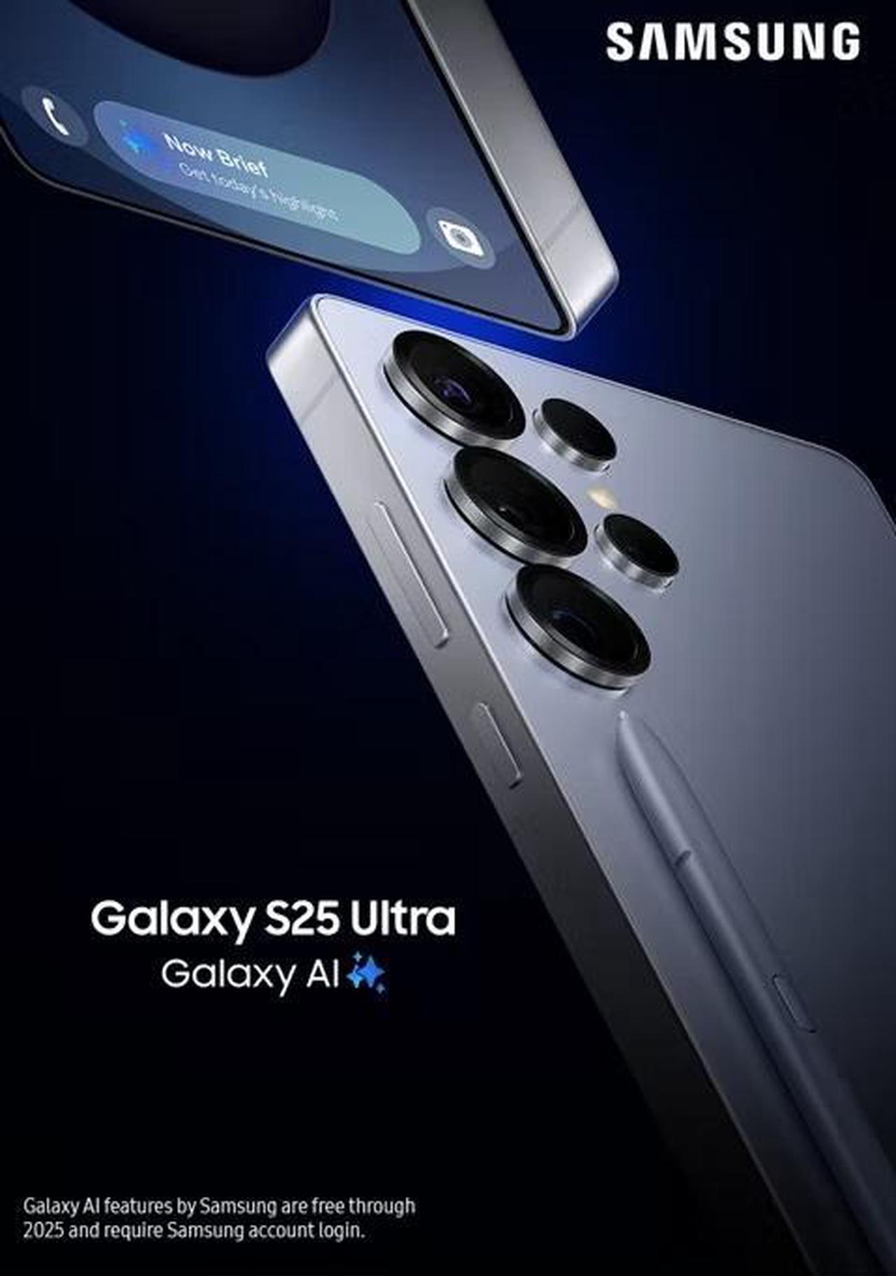 Alt view image 2 of 10 - SAMSUNG Galaxy S25 Ultra 5G S938B 512GB ROM 12GB RAM Dual SIM GSM Unlocked - Silver blue
