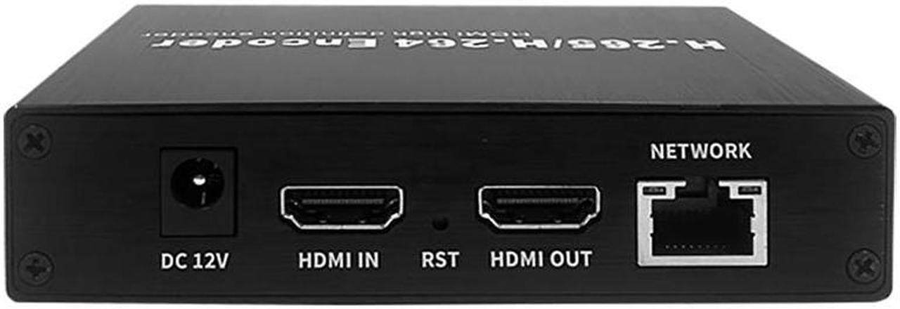 EXVIST H.265 1080P 60FPS HDMI Video Encoder w/HDMI I/O, Audio I/O, Supports HLS RTMP RTSP SRT UDP, Compatible with ONVIF/Hikvision, for IPTV Live Streaming to YouTube Facebook Vimeo etc.