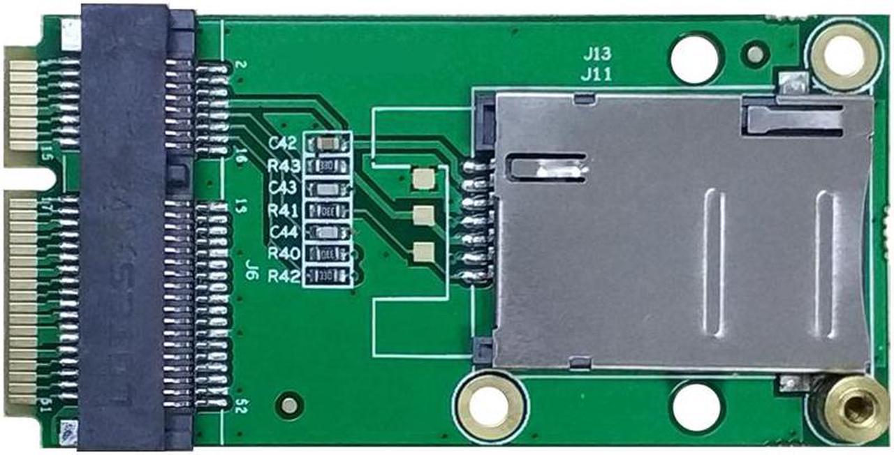 EXVIST 4G LTE Industrial Mini PCIe to Mini PCIe Adapter W/SIM Card Slot(Push-Push) for WWAN/LTE 3G/4G Module Suitable for M2M & IoT Applications Like Raspberry Pi Industrial Router Video Surveillance