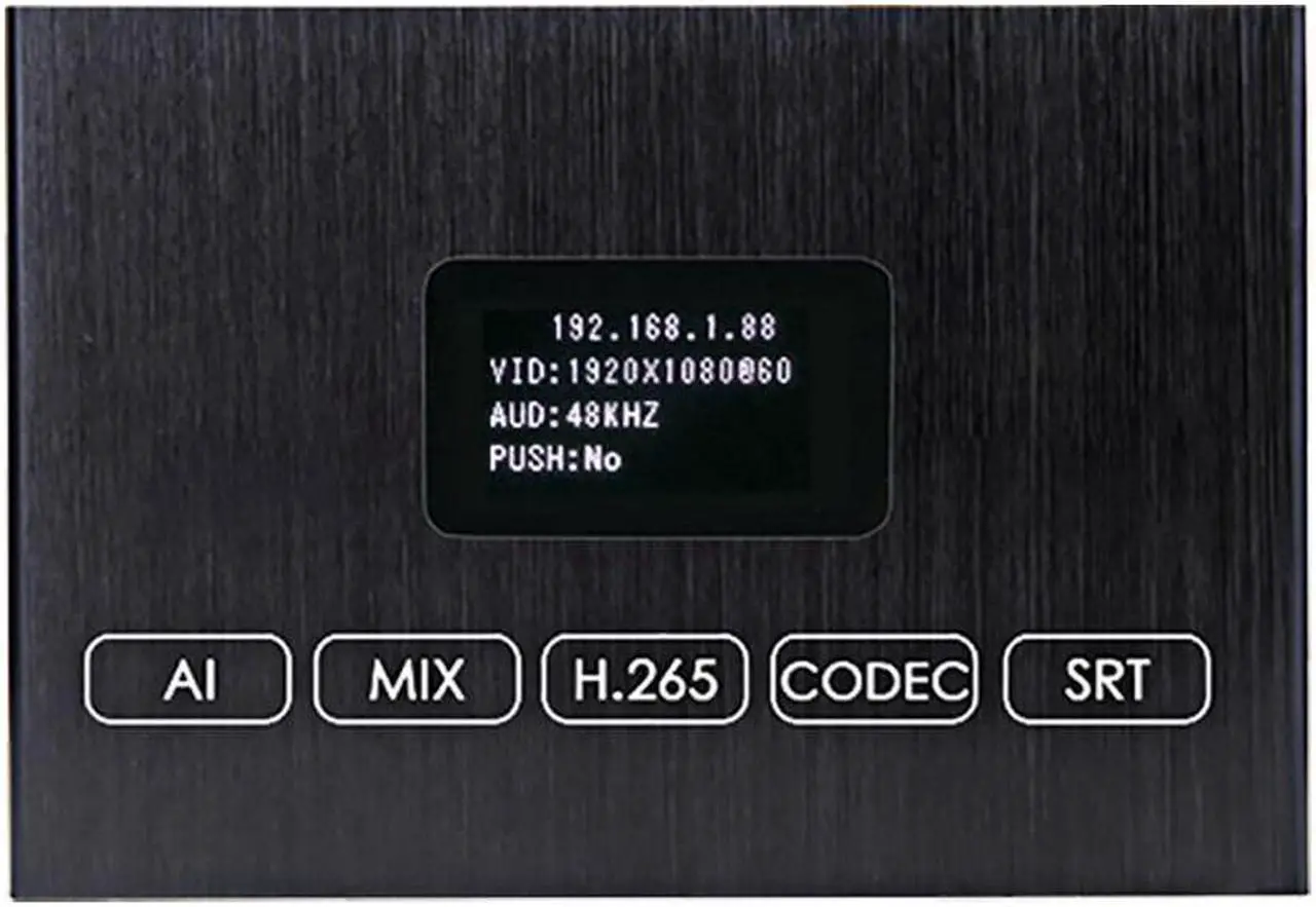 Main image of EXVIST H.265 4K HDMI Video Encoder w/Screen, HDMI to RTMP Encoder, Dual USB2.0 for Recording, HDMI Loopout, Compatible with ONVIF/HK, Live Stream Broadcast for YouTube, Facebook, Wowza, Twitch