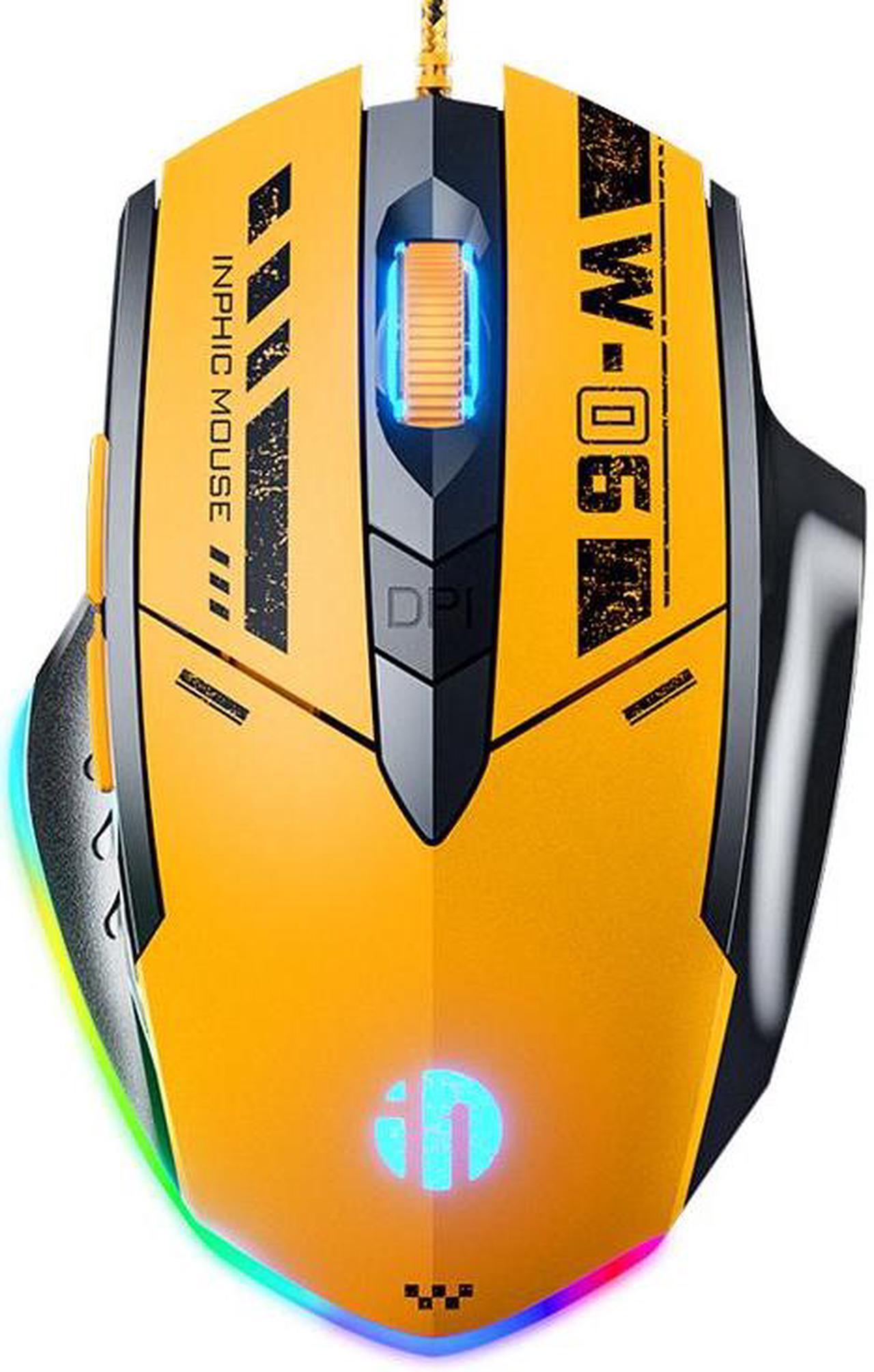 WSIRAK W6 Wired Mouse E-sport Gaming Mouse RGB LED Backlight Mechanical Mouse For Laptop Computer Office Home Gamers