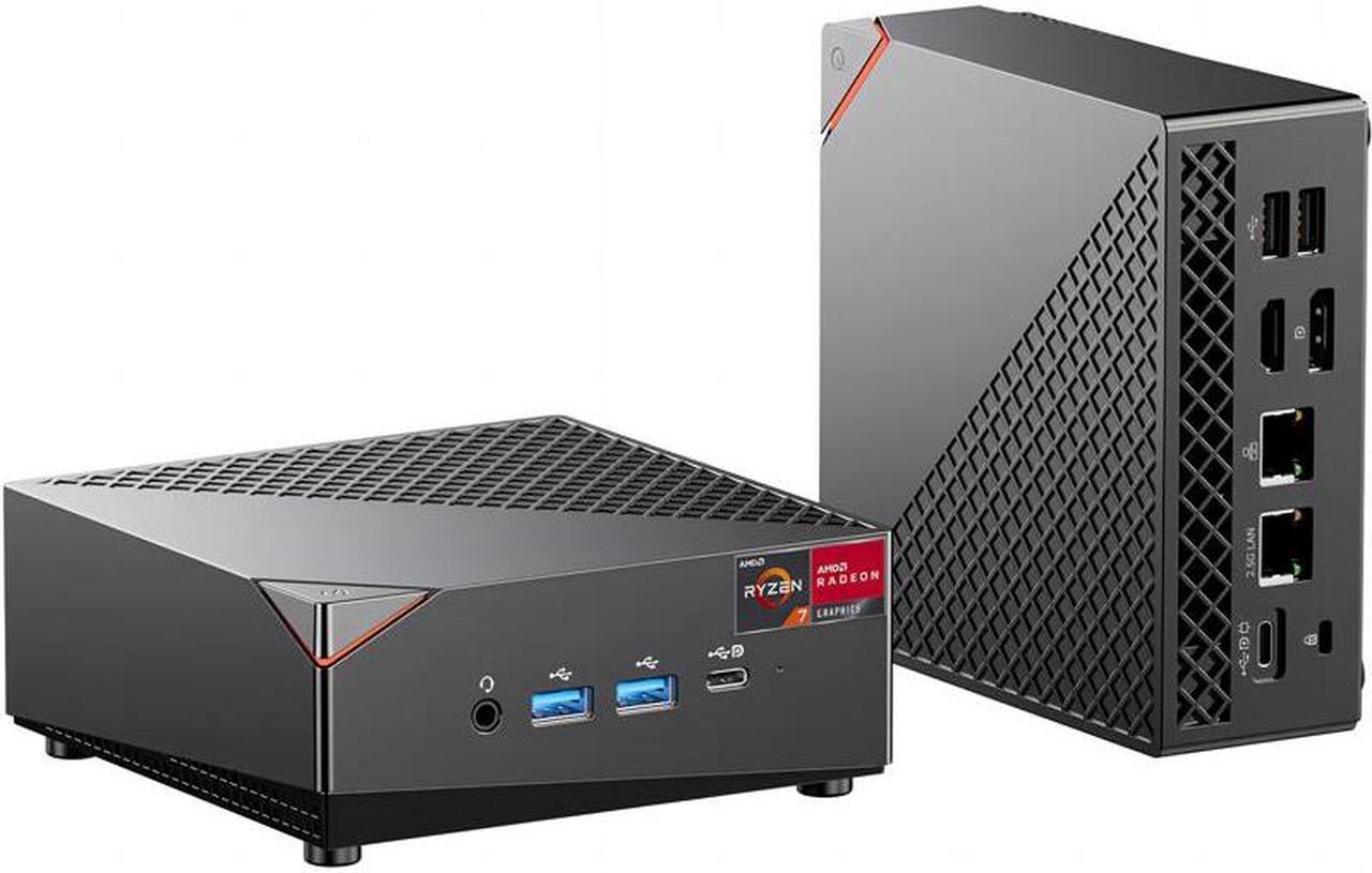 WSIRAK AOOSTAR MN57 AMD Ryzen 7 5700U Mini PC(8C/16T.up to 4.3GHz)with W11 PRO DDR4 16GB/32GB + 512GB/1T NVME SSD 16GB RAM / 256GB SSD