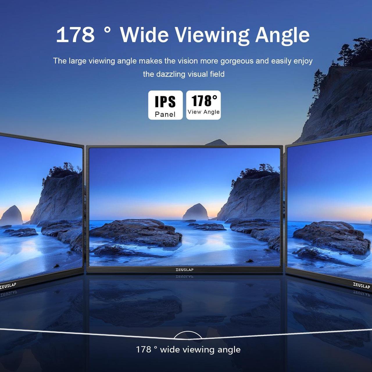 Alt view image 6 of 7 - ZEUSLAP P16 16 Inch Portable Monitor, 1920*1200 60Hz 100%sRGB IPS Screen Computer Gaming Monitor for Laptop, Phone, Switch, Xbox, PS4/5 etc.