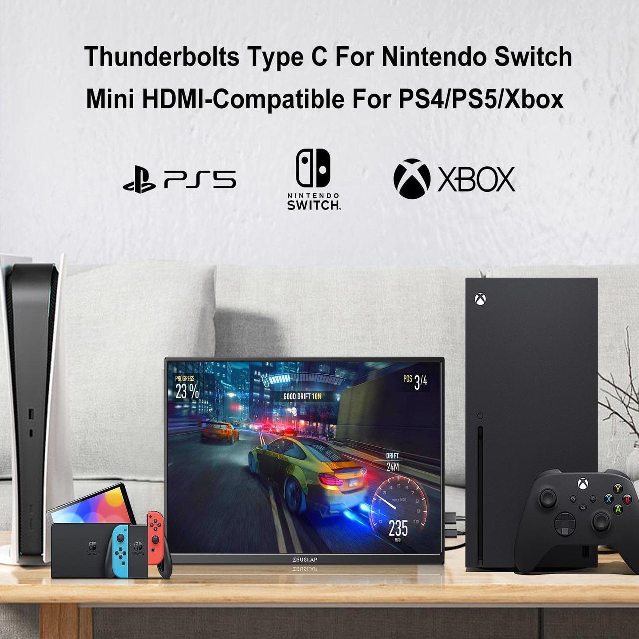 Alt view image 8 of 7 - ZEUSLAP P16 16 Inch Portable Monitor, 1920*1200 60Hz 100%sRGB IPS Screen Computer Gaming Monitor for Laptop, Phone, Switch, Xbox, PS4/5 etc.
