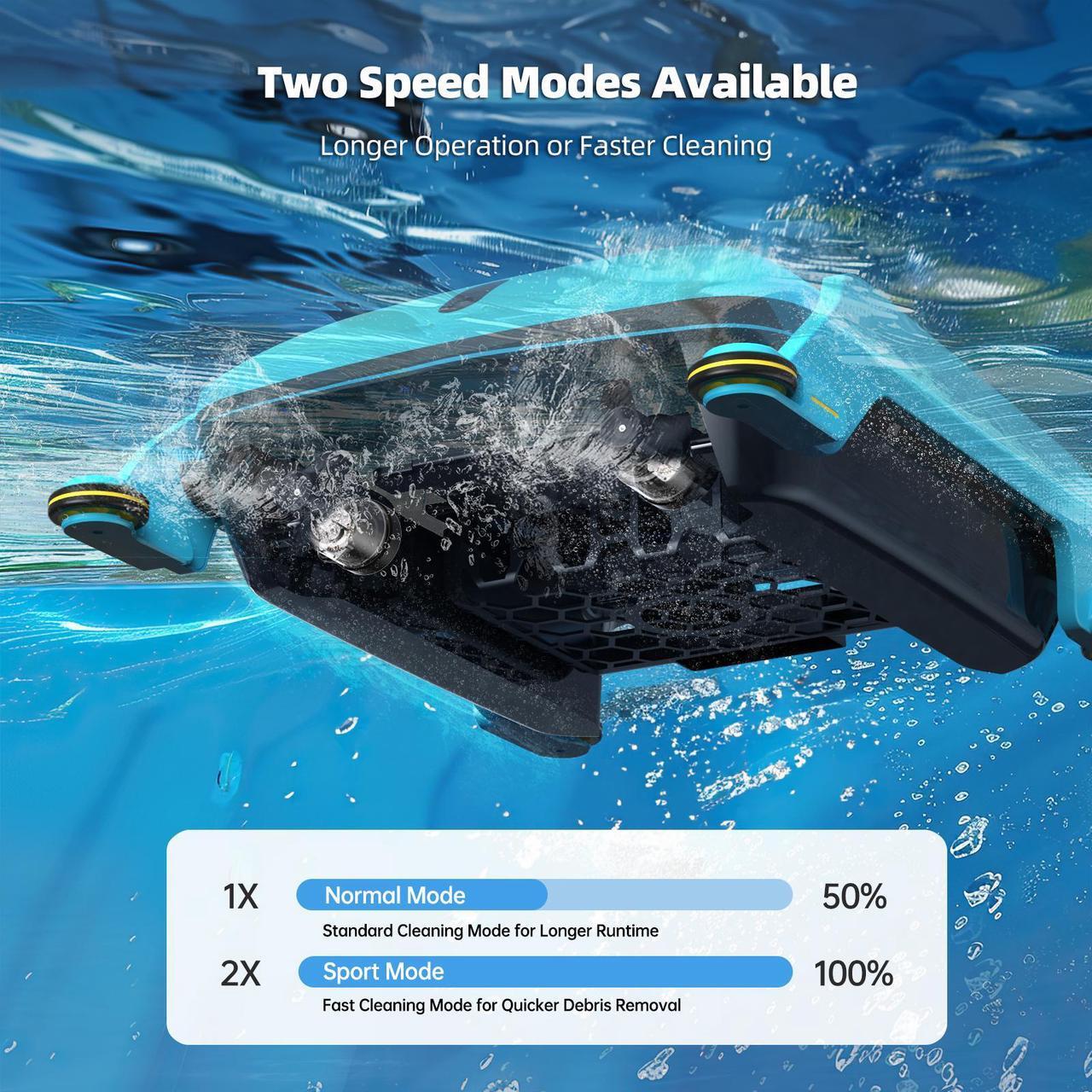 Alt view image 5 of 7 - Robotic Solar Pool Skimmer Cleaner Cordless Pool Skimmer Automatic Pool Cleaner Robot for Pool Surface with Dual Charging Options Path Optimization Obstacle Avoidance Saltwater Compatibility