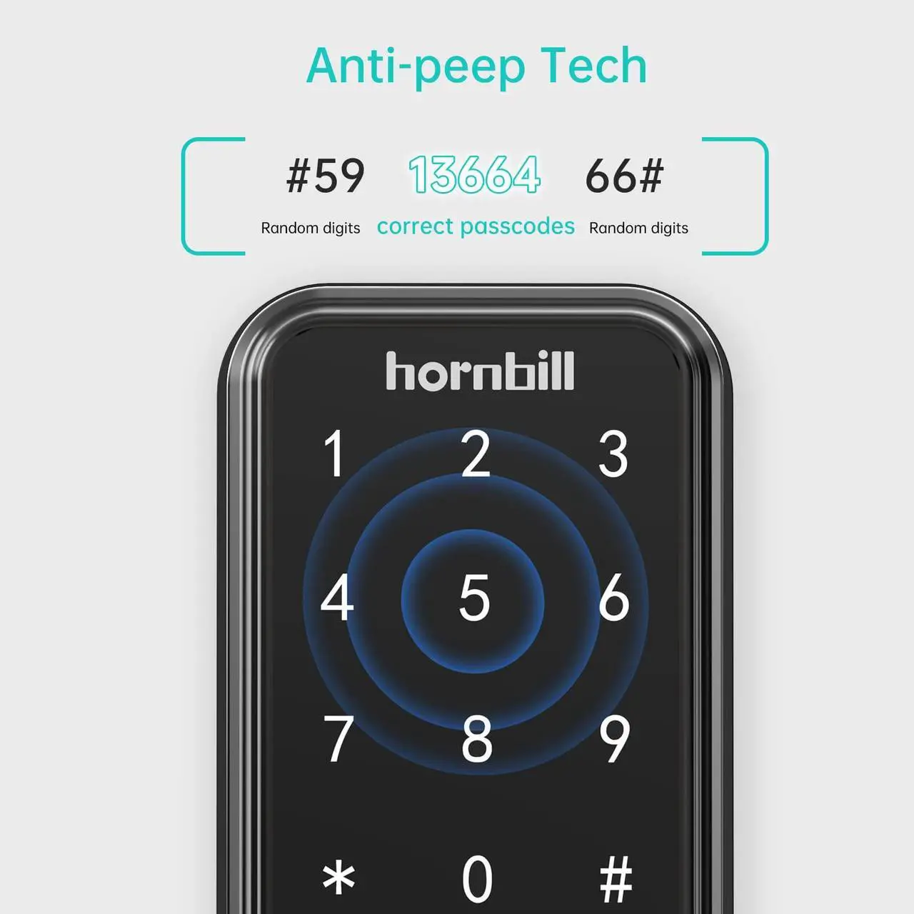 Alt view image 6 of 7 - Smart Lock Keyless Entry Deadbolt Door Locks,Hornbill Smart Lock Front Door,Digital Electronic Bluetooth Deadbolt Door Lock Works with APP,Code Auto Lock for Hotel Airbnb Home(Not included G2 Gateway)