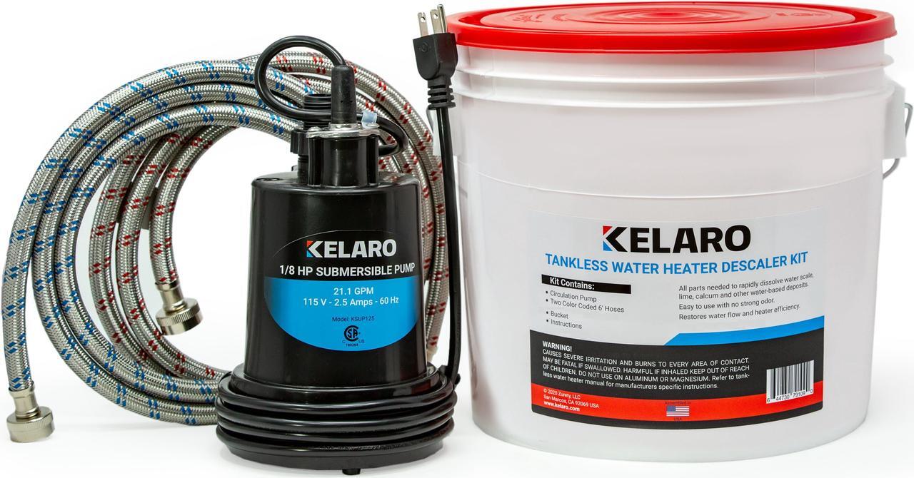 Alt view image 6 of 6 - Kelaro Tankless Water Heater Flushing Kit - Just Add Vinegar