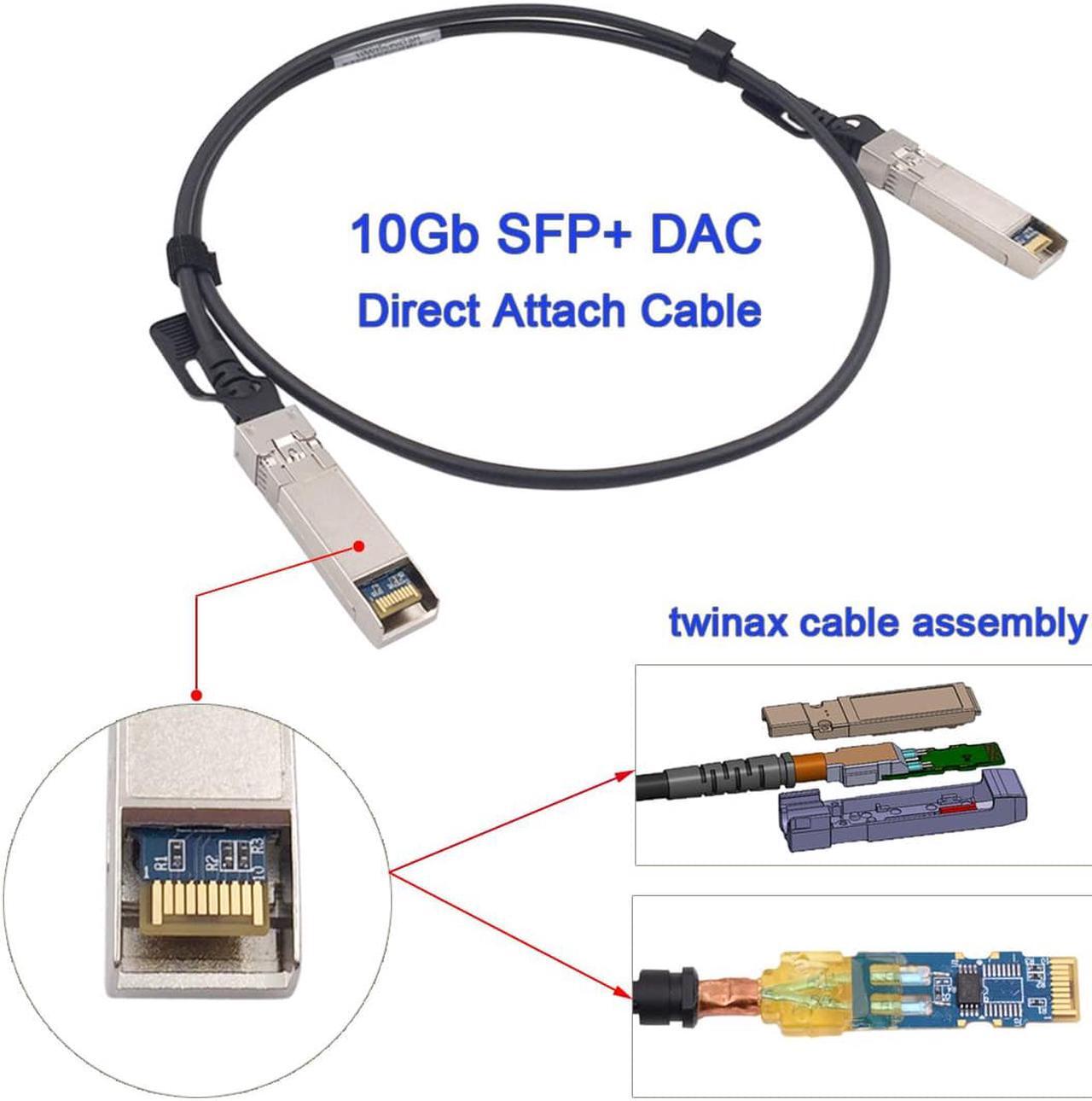 Alt view image 4 of 6 - 3 Meters SFP+ DAC Cable, 10Gb SFP+ Storage Network Cable, Ethernet Copper Switch Cable, Compatible for Cisco SFP-H10GB-CU3M, Ubiquiti, D-Link, Juniper, Huawei, Mellanox, Mikrotik, Netgear, Supermicro