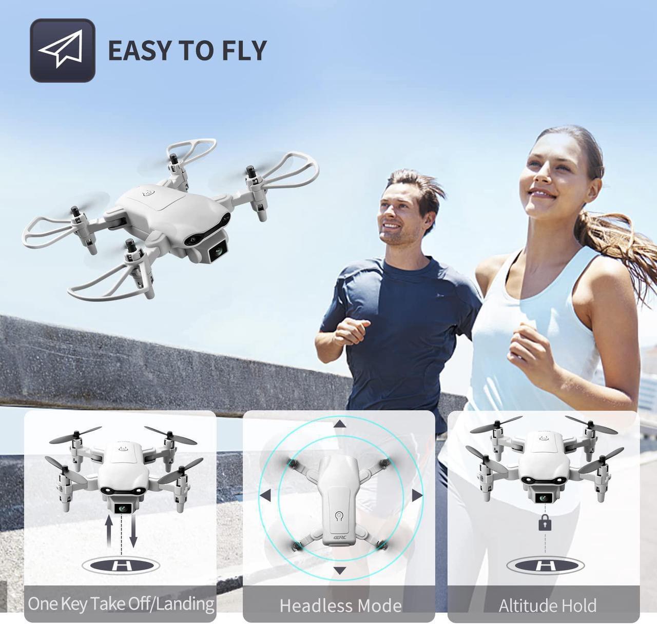 Alt view image 3 of 7 - 4DRC V9 Mini Drone with 720P HD Camera, Foldable Quadcopter with FPV Live Video, Altitude Hold, Waypoint Function, One Button Start, 3D Flip, with Storage Bag and 3 Modular Batteries