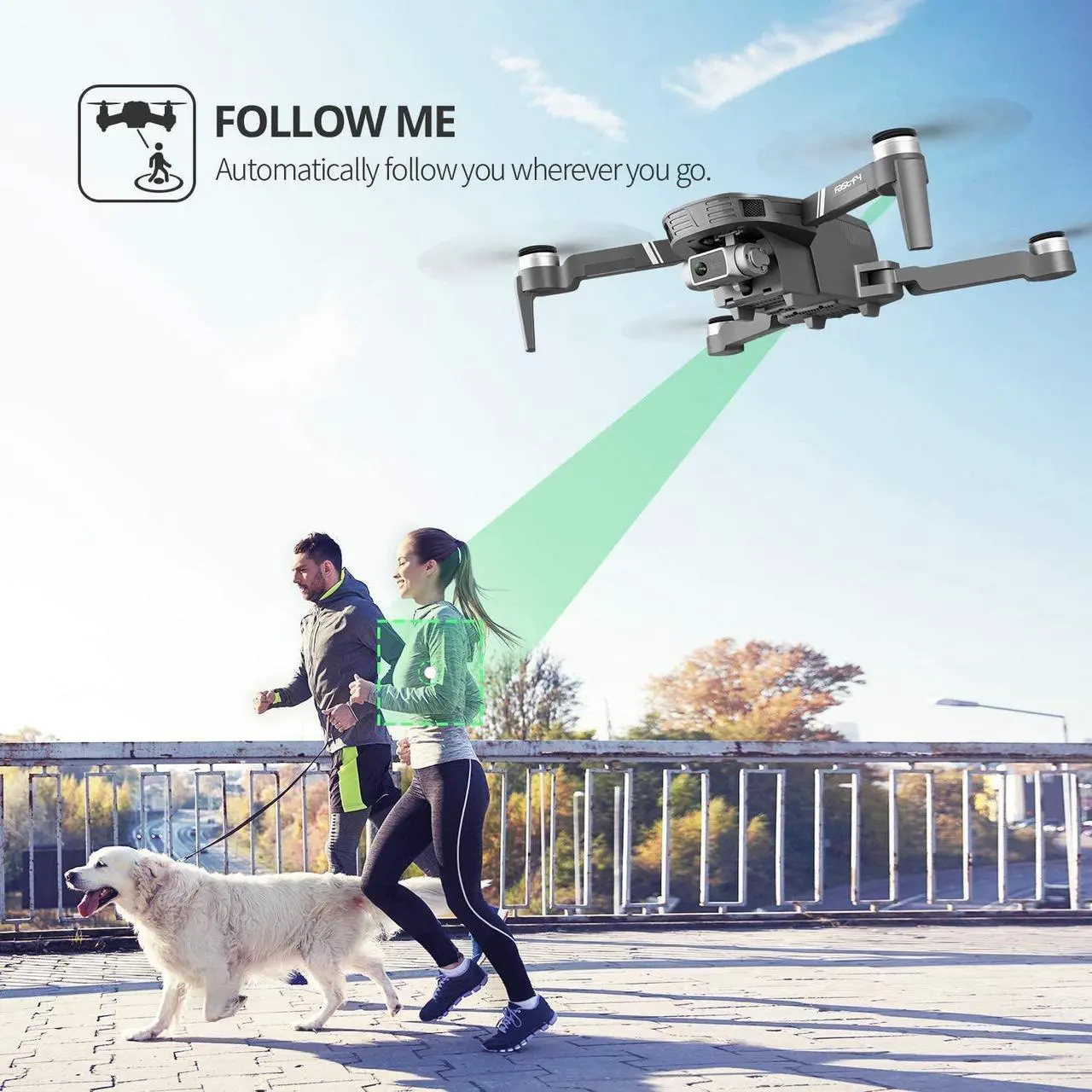 Alt view image 7 of 7 - 4DRC F4 GPS Drone with 4K UHD Camera, 5G WiFi FPV Transmission, Brushless Motor Foldable Quadcopter with 2 Batteries up to 60 minutes flight time + Storage Case