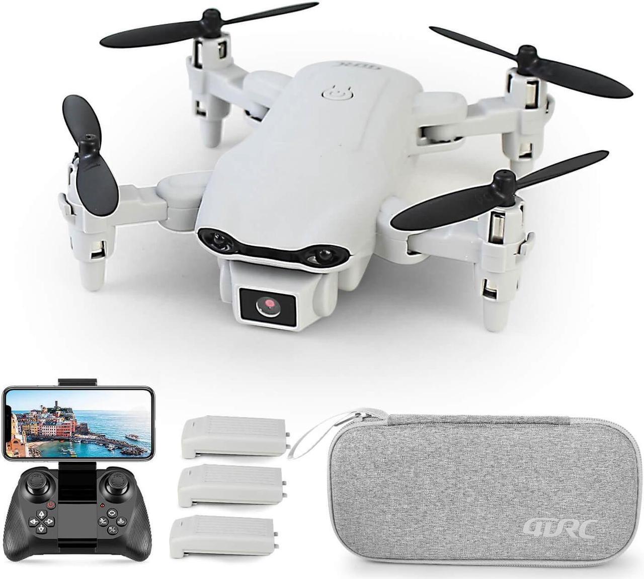 Main image of 4DRC V9 Mini Drone with 720P HD Camera, Foldable Quadcopter with FPV Live Video, Altitude Hold, Waypoint Function, One Button Start, 3D Flip, with Storage Bag and 3 Modular Batteries