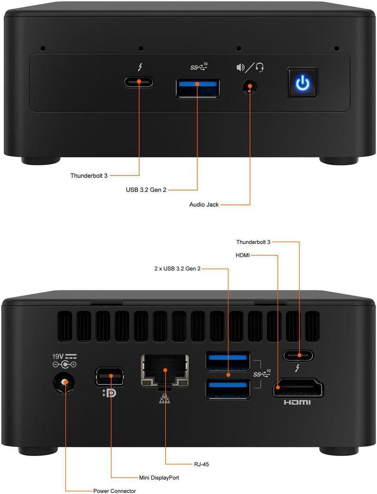 Alt view image 2 of 7 - Intel NUC 11 Pro NUC11PAHi3 Panther Canyon Home & Business Mini PC Mini Desktop 11th Gen Intel® Core i3-1115G4 Processor Upto 4.1 GHz Turbo,2 Cores,4 Threads,6 MB L3 Cache(8G RAM,256G SSD)