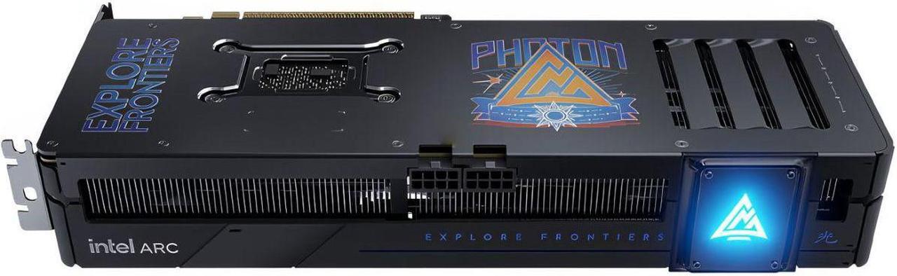 Alt view image 7 of 7 - GUNNIR Intel Arc B580 12GB Photon OC Black GDDR6 2850MHz Triple Fan Graphics Card (192-bit, PCI-Express 4.0 x8, HDMI/DisplayPort, Supports 4k)