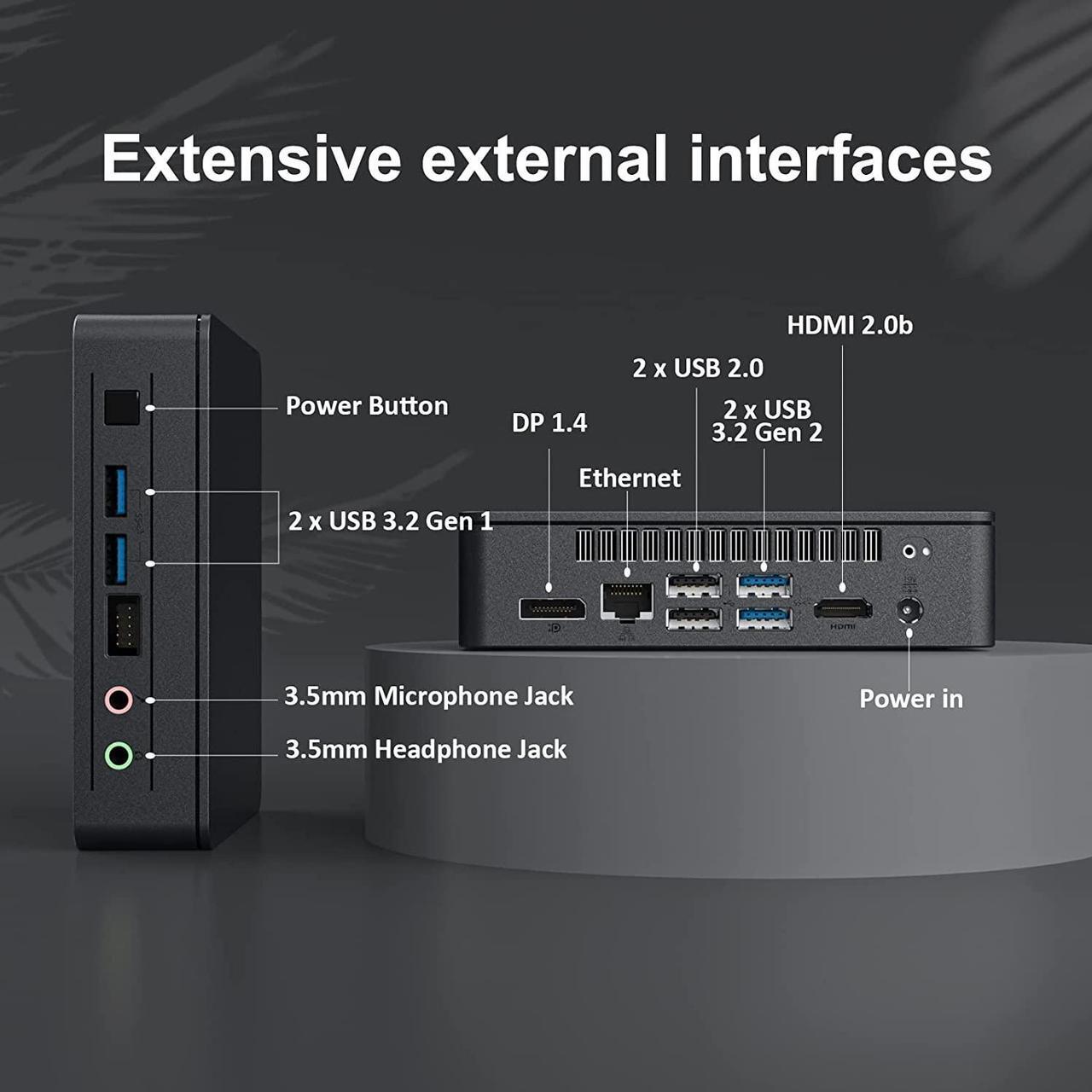 Alt view image 4 of 7 - Intel NUC 11 Essential Atlas Canyon Intel Celeron Processor N4505 NUC11ATKC2 Mini PC 2.0 GHz - 2.9 GHz Burst, 2 core, 2 Thread, 10W,Intel UHD Graphics, 450-750 MHz Burst,8GB RAM / 256GB SSD