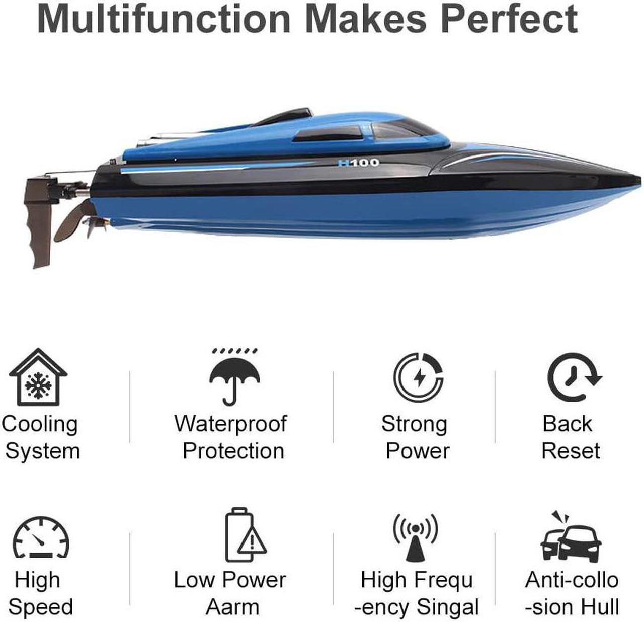 Alt view image 3 of 7 - Goldprice Remote Control Boat RC Boat for Lakes and Pools, High Speed Electric Radio Control Boat for Kids/Adults, Racing Boat Indoor/Outdoor Toy