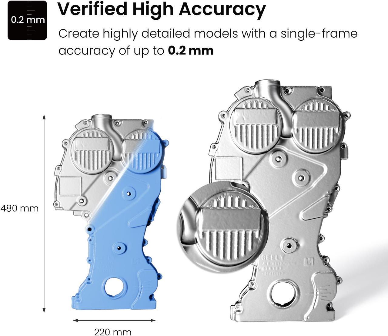 Alt view image 2 of 7 - Revopoint INSPIRE 3D Scanner Full Color Scanning for 3D Printing and Modeling, Portable Handheld Scanner with 18 FPS Quick Scan, 0.2mm Accuracy