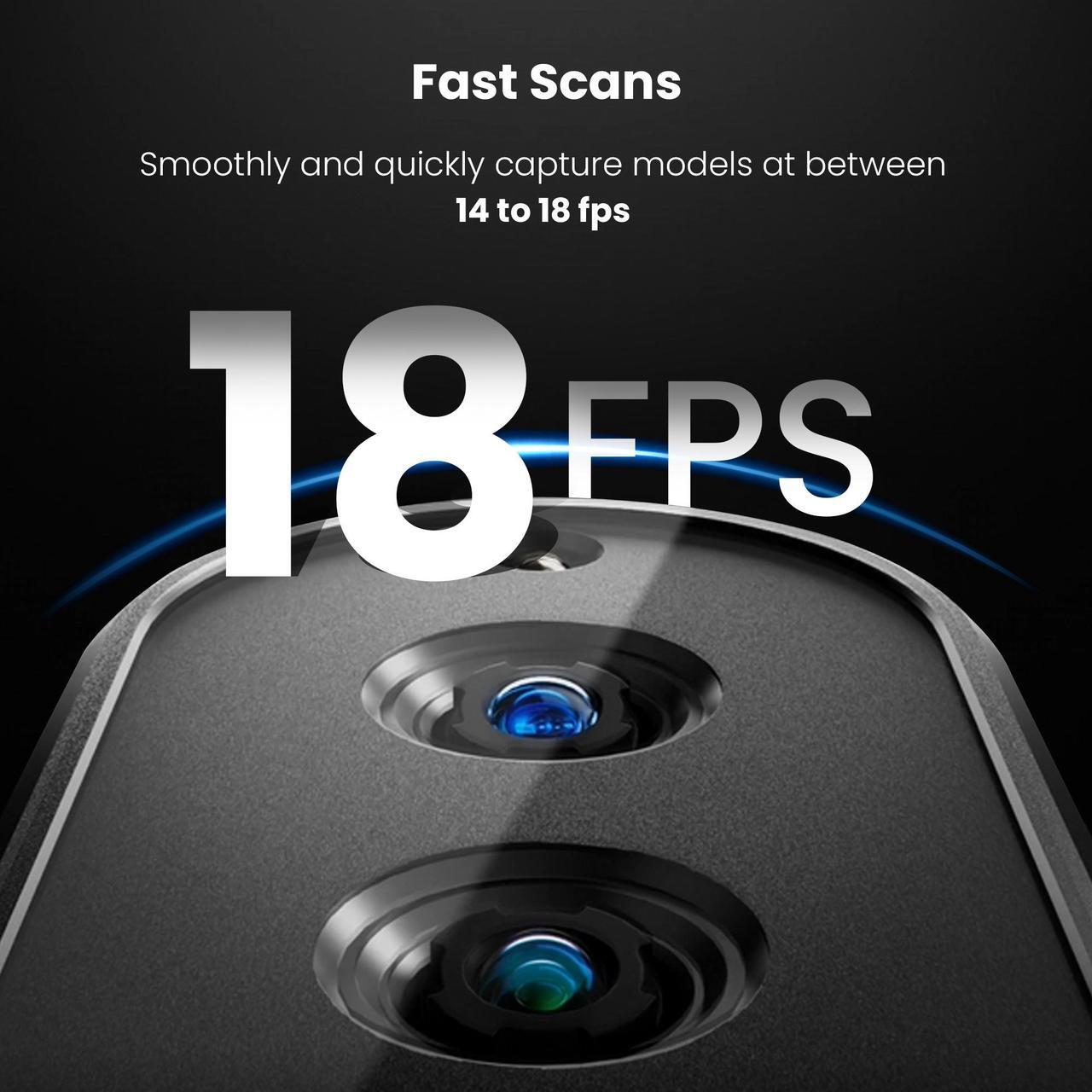 Alt view image 4 of 7 - Revopoint INSPIRE 3D Scanner Full Color Scanning for 3D Printing and Modeling, Portable Handheld Scanner with 18 FPS Quick Scan, 0.2mm Accuracy