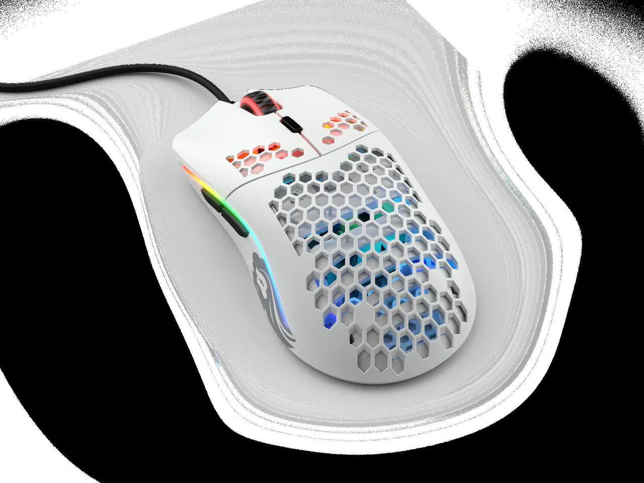 Alt view image 6 of 12 - Glorious Model O (Matte White) RGB Gaming Mouse