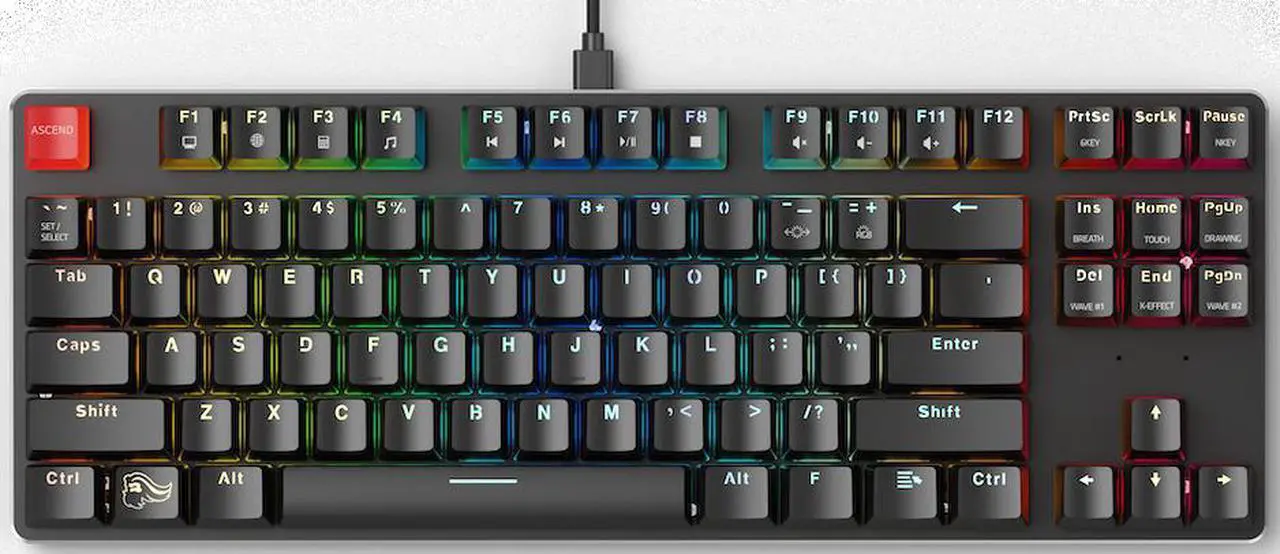 Alt view image 2 of 8 - glorious modular mechanical gaming keyboard - tenkeyless tkl (87 key) - rgb led backlit, brown switches, hot swap switches (bla