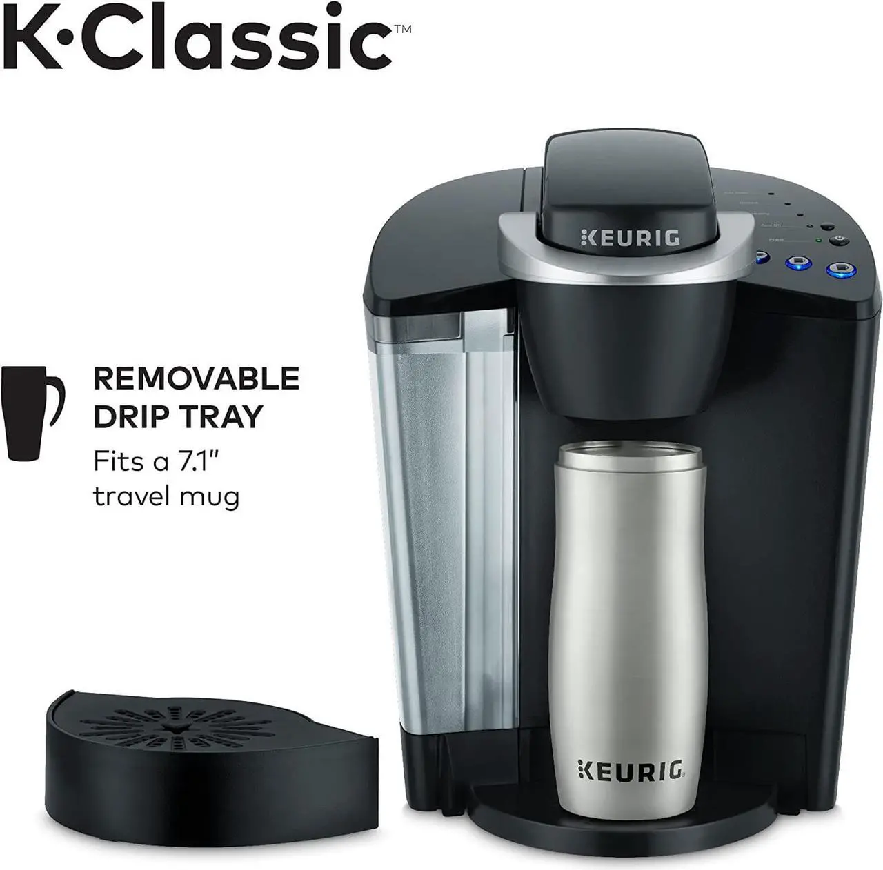 Alt view image 3 of 7 - Keurig K-Classic Coffee Maker K-Cup Pod, Single Serve, Programmable, 6 to 10 oz. Brew Sizes, Black