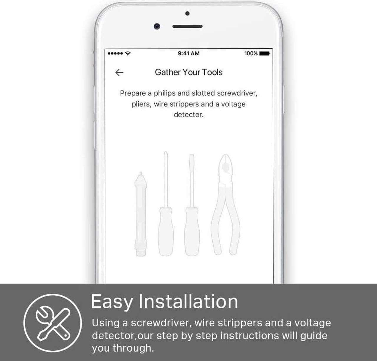 Alt view image 7 of 7 - Kasa Smart Plug KP200, In-Wall Smart Home Wi-Fi Outlet Works with Alexa, Google Home & IFTTT, No Hub Required, Remote Control, ETL Certified , White, 1 Pack