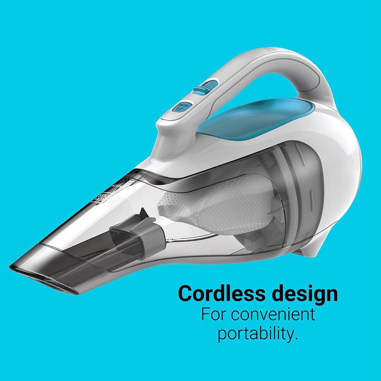 Alt view image 4 of 6 - BLACK+DECKER dustbuster Cordless Handheld Vacuum, Flexi Blue/Grey/White (HHVI315JO42)
