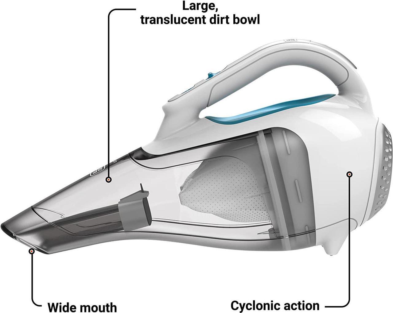 Alt view image 2 of 6 - BLACK+DECKER dustbuster Cordless Handheld Vacuum, Flexi Blue/Grey/White (HHVI315JO42)