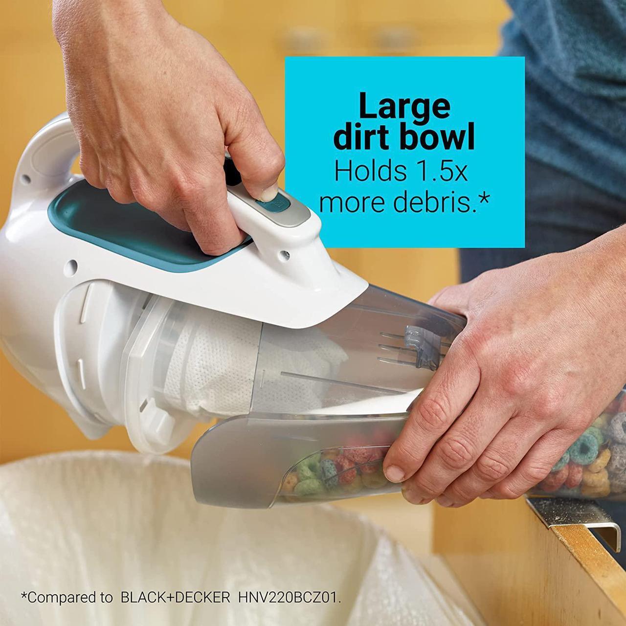 Alt view image 5 of 6 - BLACK+DECKER dustbuster Cordless Handheld Vacuum, Flexi Blue/Grey/White (HHVI315JO42)