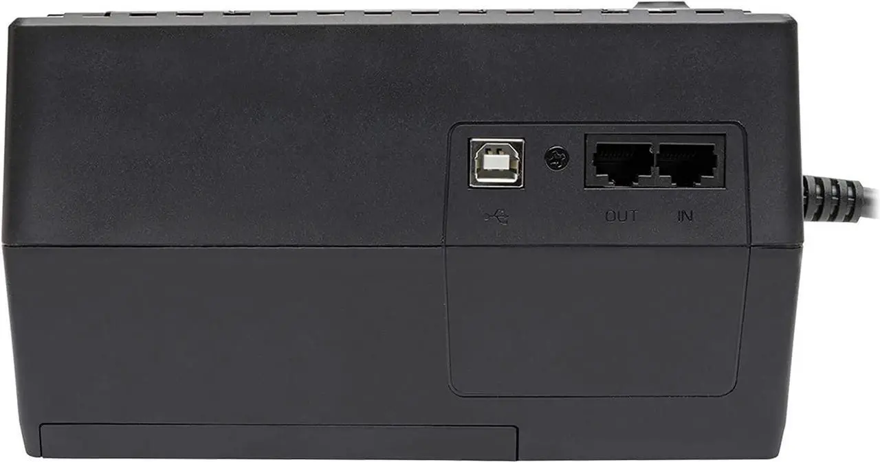 Alt view image 3 of 5 - Tripp Lite 550VA UPS Desktop Battery Back Up, 8 Outlet, 300W 120V Standby, Ultra-Compact, USB