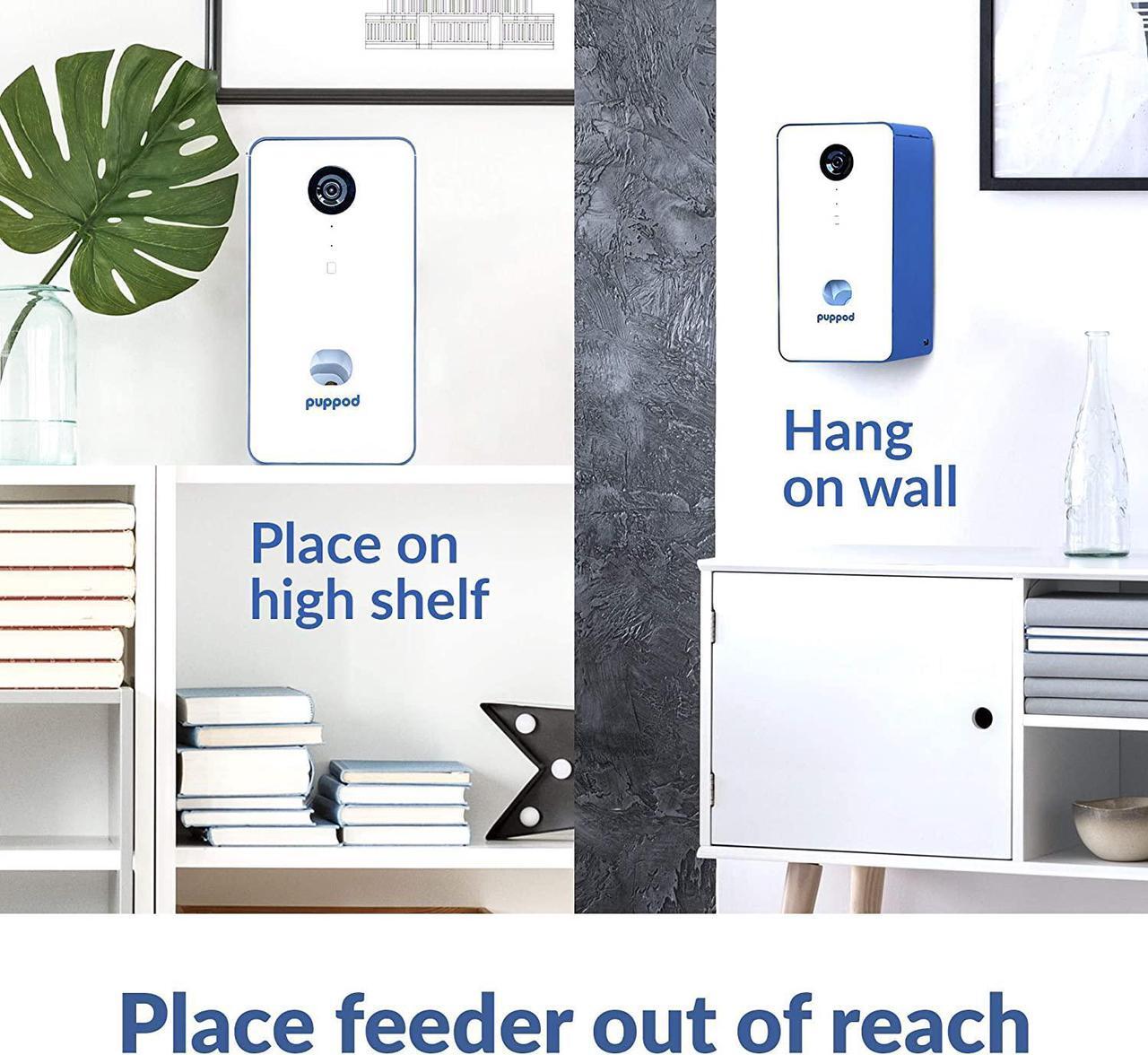 Alt view image 6 of 7 - PupPod Rocker Training Treat Tossing Camera Dispenser & Puzzle Dog Toy  Dispenses Dog Treats  Puppy Treat Game  Electronic Pet Training Tool for Use with Smartphones