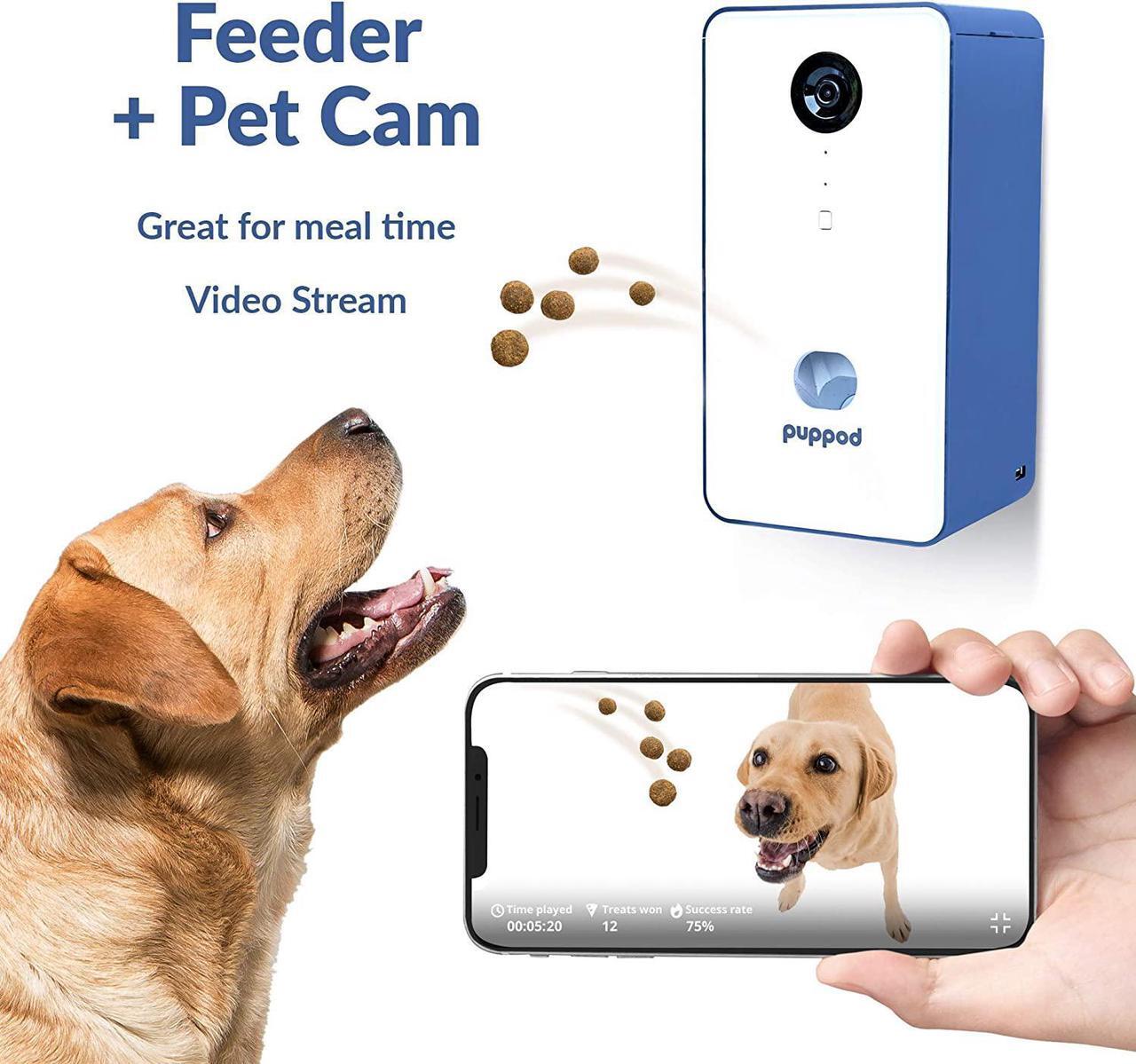 Alt view image 4 of 7 - PupPod Rocker Training Treat Tossing Camera Dispenser & Puzzle Dog Toy  Dispenses Dog Treats  Puppy Treat Game  Electronic Pet Training Tool for Use with Smartphones