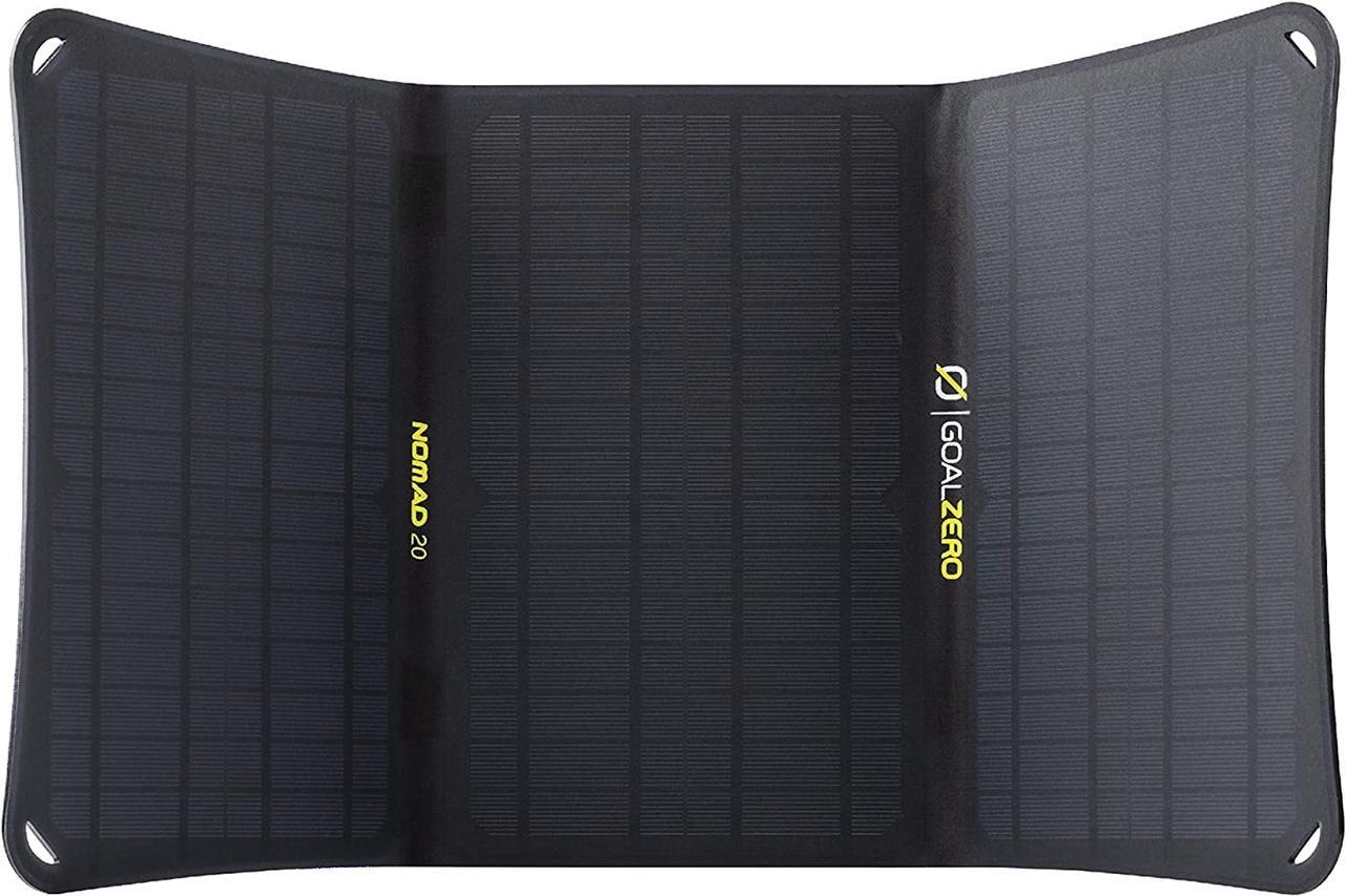 Main image of Nomad 20, Foldable Monocrystalline 20 Watt Solar Panel with 8mm + USB Port, Portable Solar Panel Charger. Lightweight 18-22V 20W Solar Panel Charger with Adjustable Kickstand