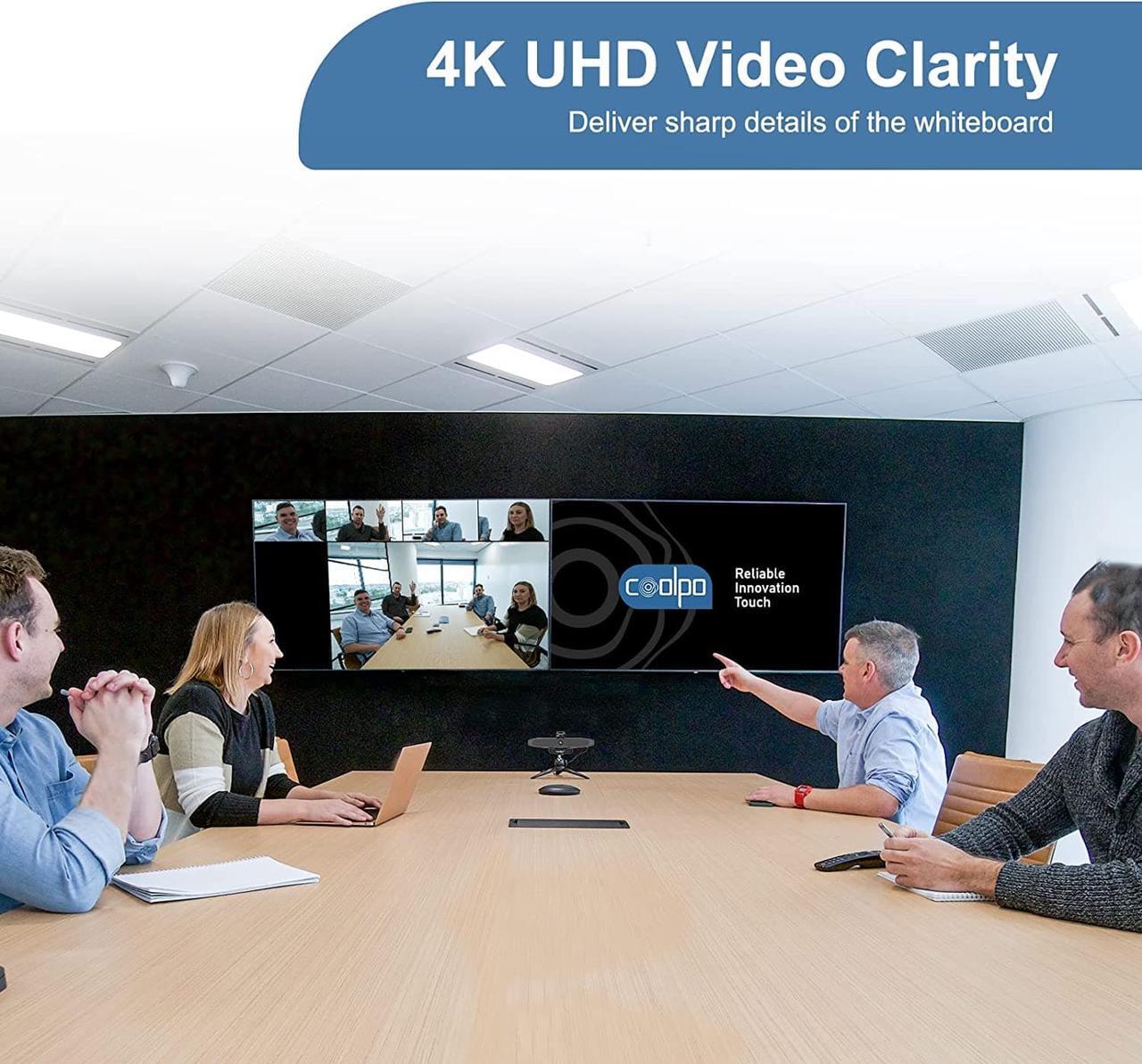 Alt view image 6 of 7 - Video Conference Camera - 4K Webcam, Smart Gesture-Control Focus, AI Auto-framing w/ 110° FoV, Noise Reduction & Echo Cancellation 6 Microphones, for Video Conferencing Streaming