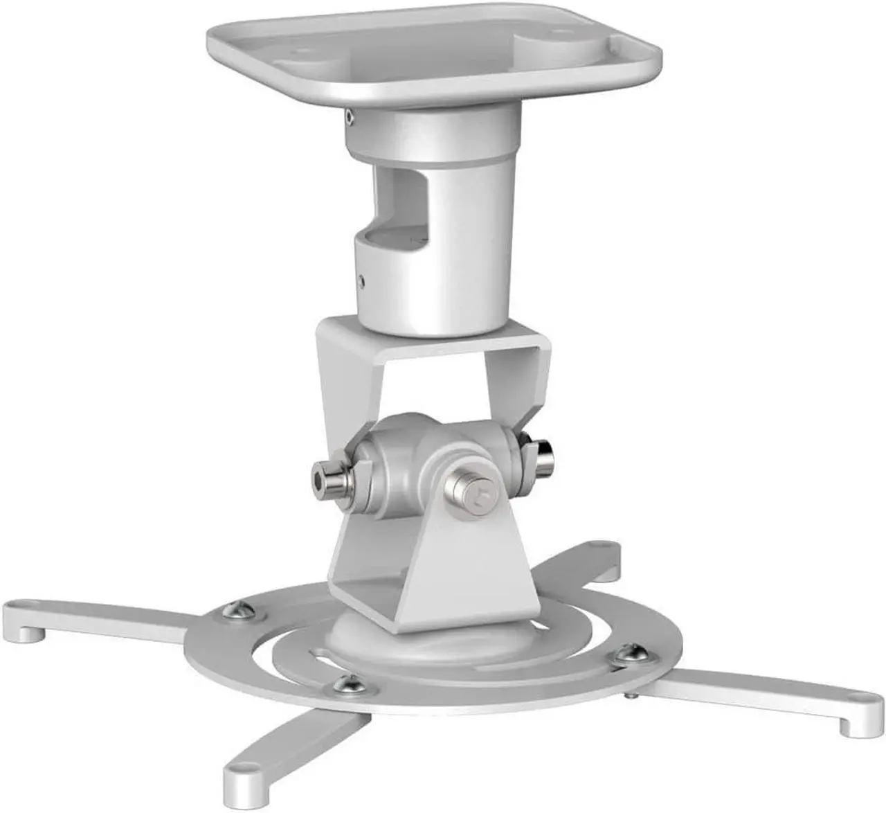 Alt view image 3 of 4 - Projector Mount - Ceiling Bracket LCD DLP Tilt 360° Swivel 30lbs (White)