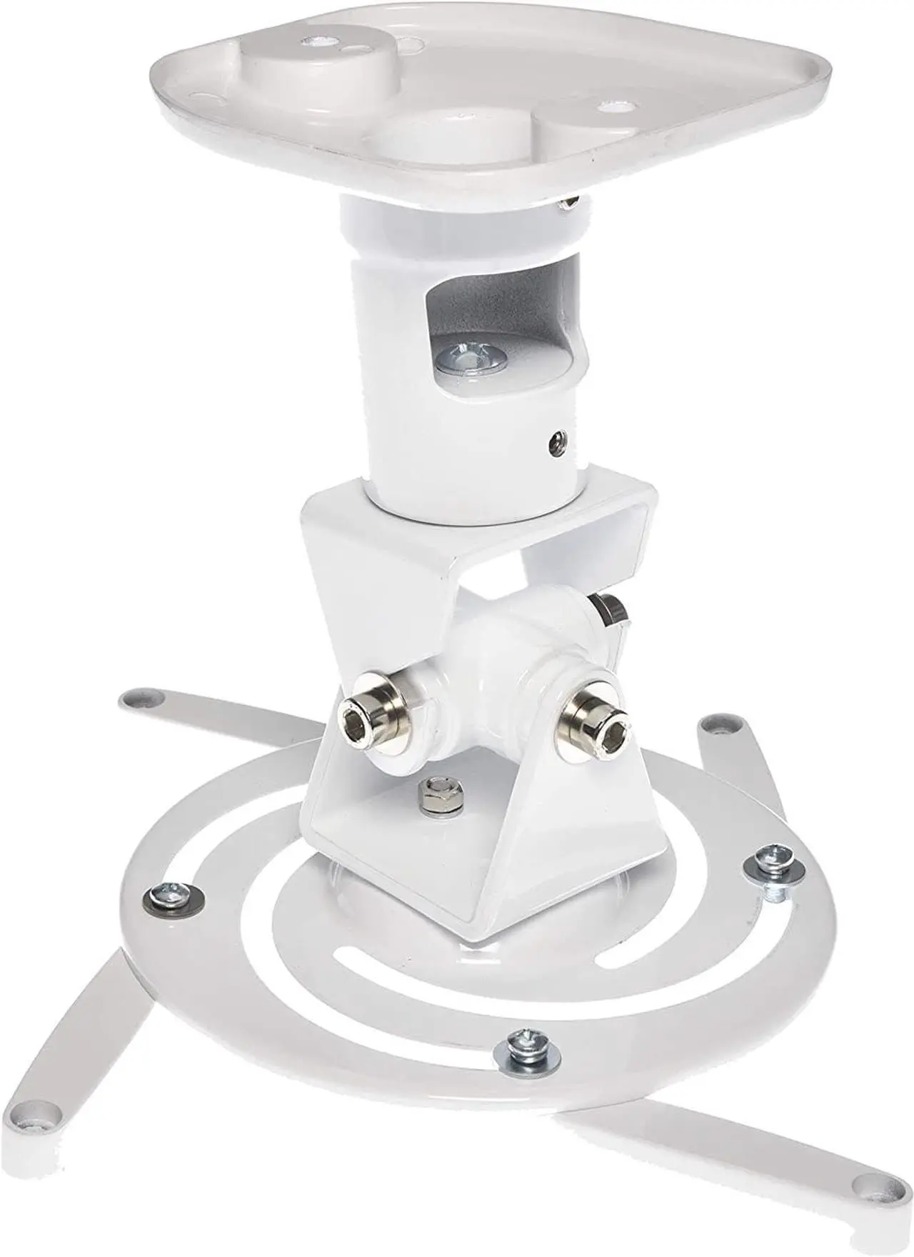 Alt view image 2 of 4 - Projector Mount - Ceiling Bracket LCD DLP Tilt 360° Swivel 30lbs (White)