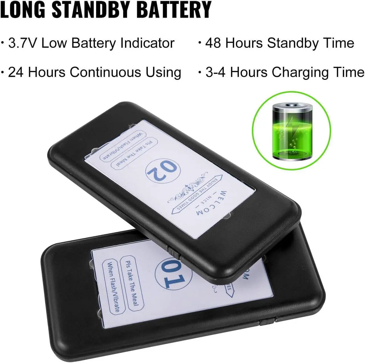 Alt view image 4 of 6 - VEVOR F100 Restaurant Pagers 10 Coasters Paging System Wireless for Restaurants